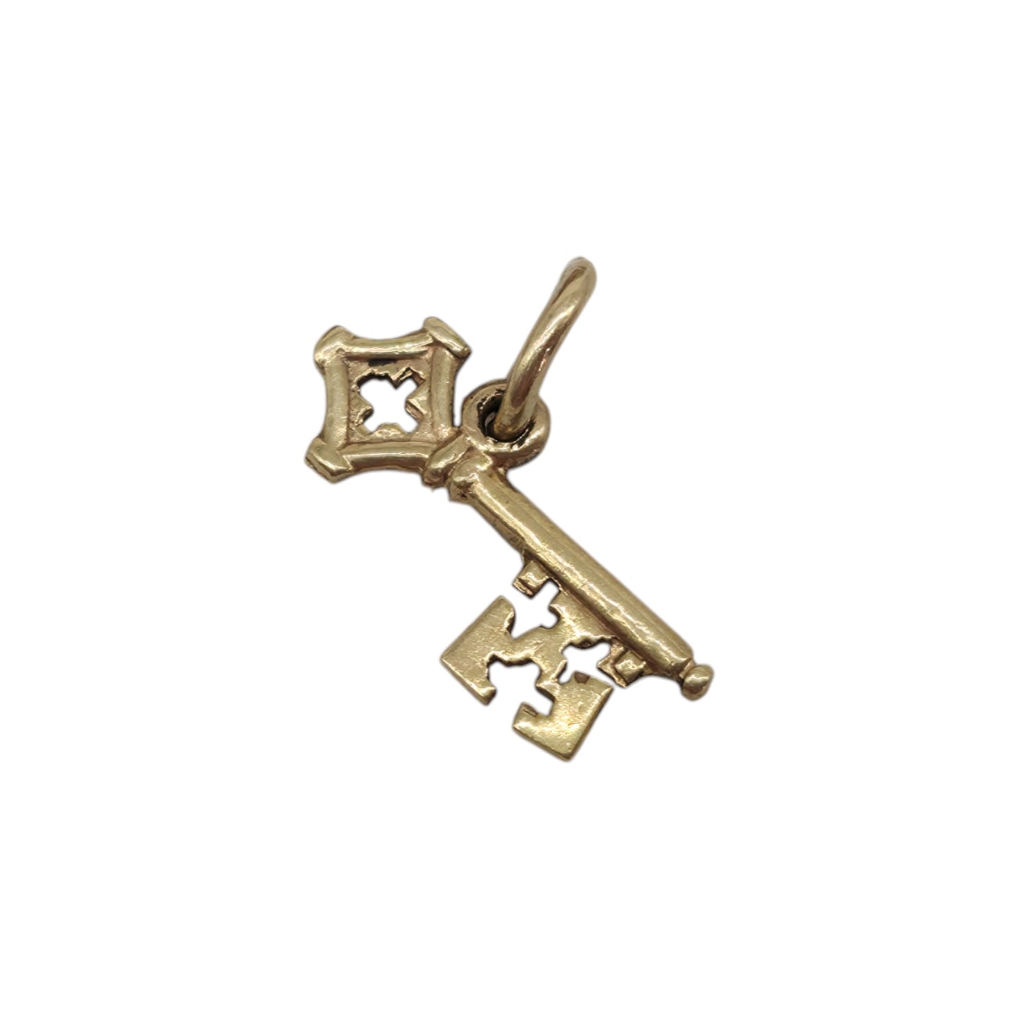 Petite 10ct Yellow Gold Key Charm L 1.3 cm 0.4 g.