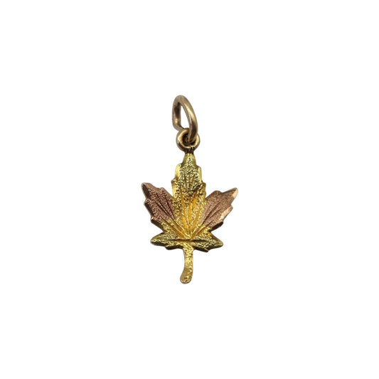 10ct Tri-Colour Gold Maple Leaf Charm