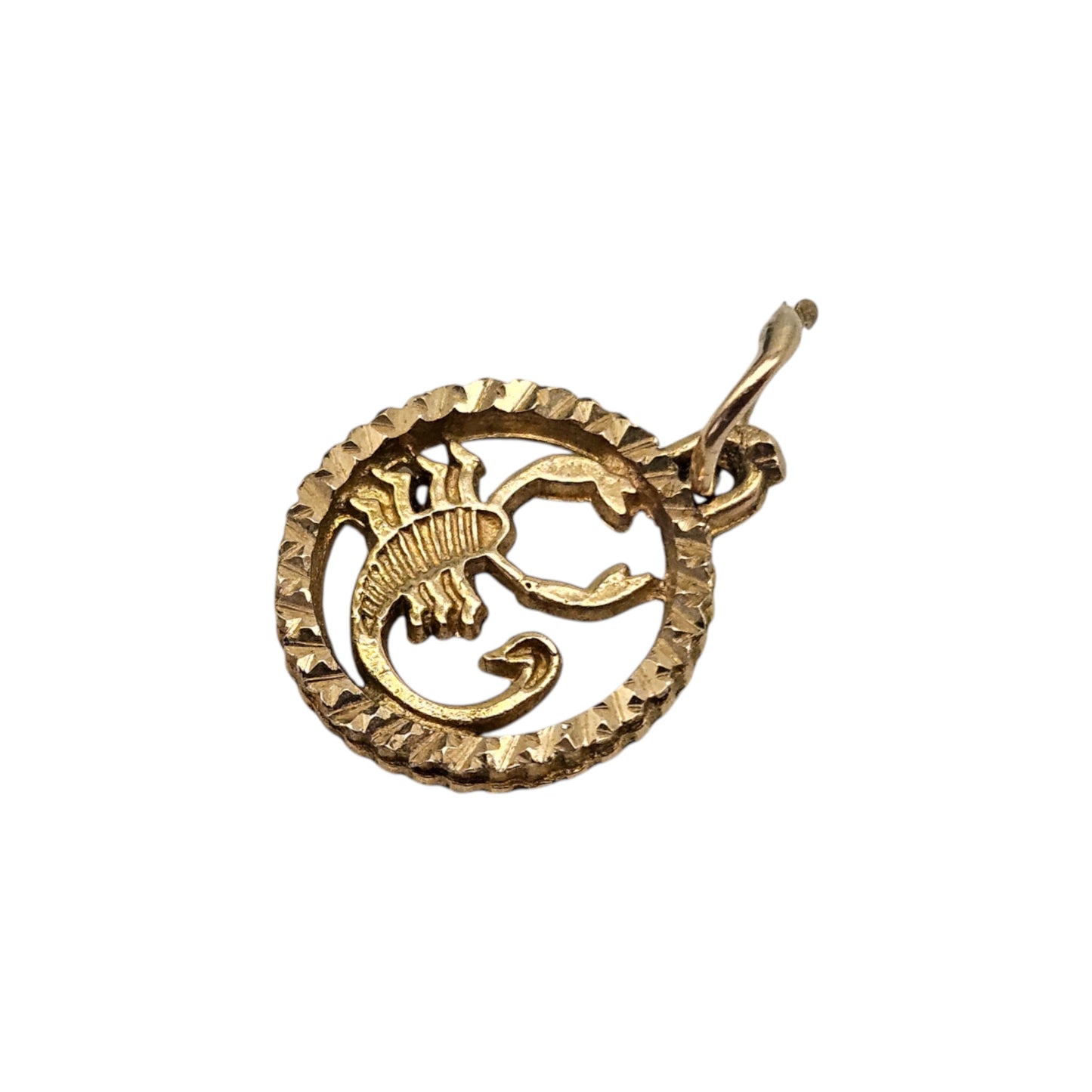10ct Yellow Gold Scorpio Horoscope Charm L 1.1 cm 0.7 g.