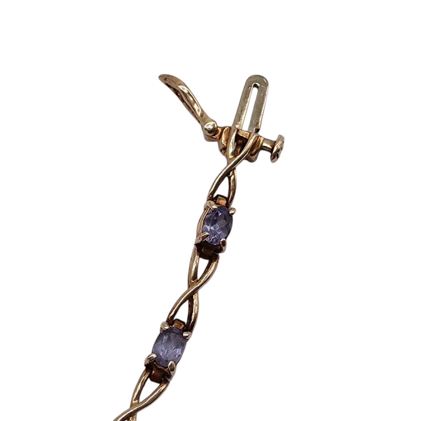 10ct Yellow Gold Tanzanite Bracelet L 17.8 cm 6.0 g.
