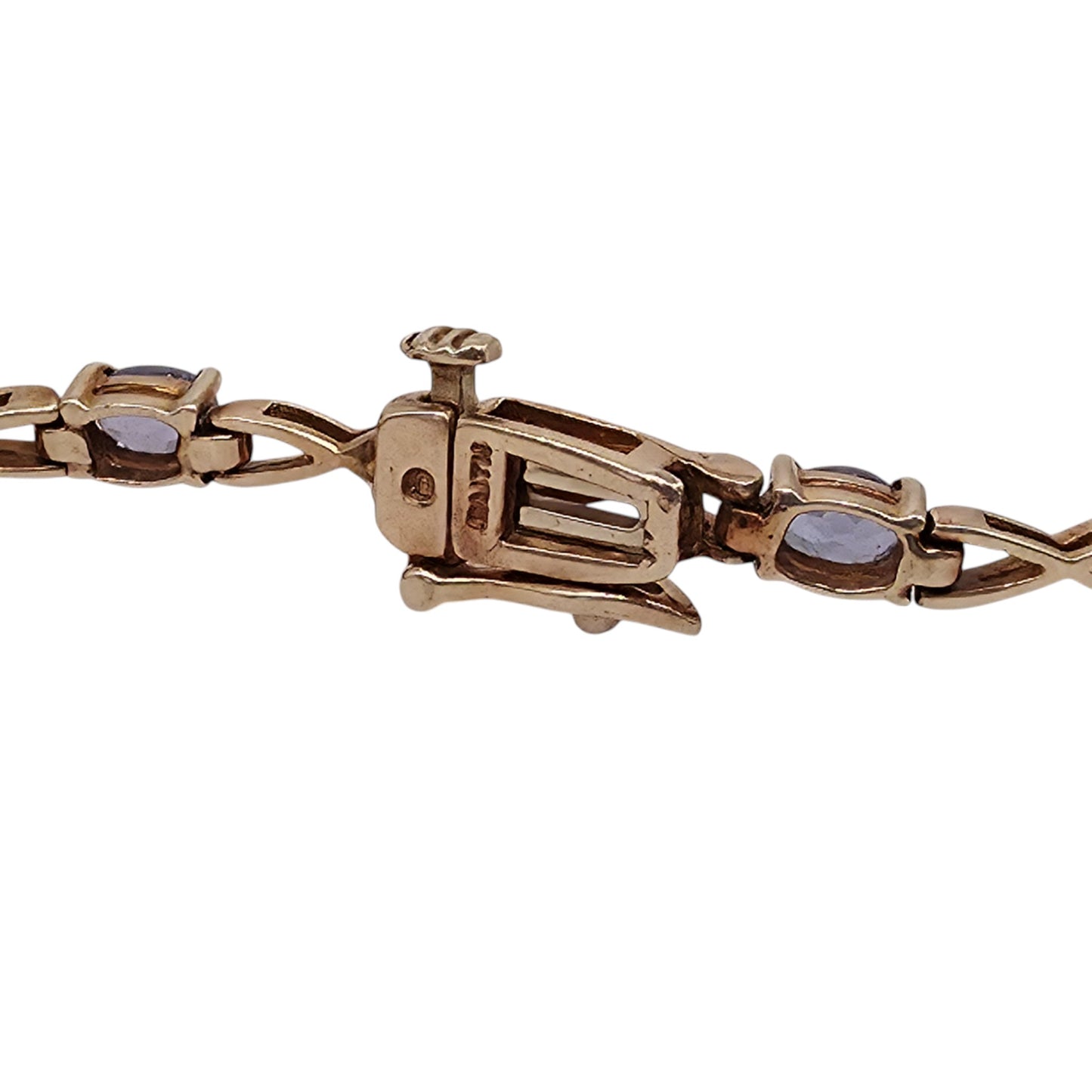 10ct Yellow Gold Tanzanite Bracelet L 17.8 cm 6.0 g.