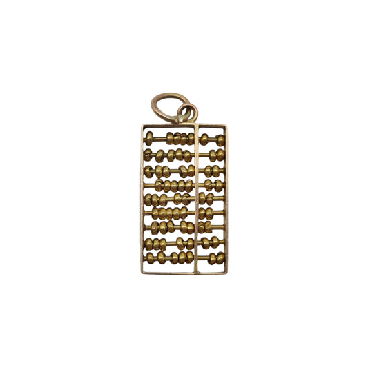 14ct Yellow Gold Articulated Abacus Charm L 1.7 cm 1.2 g.