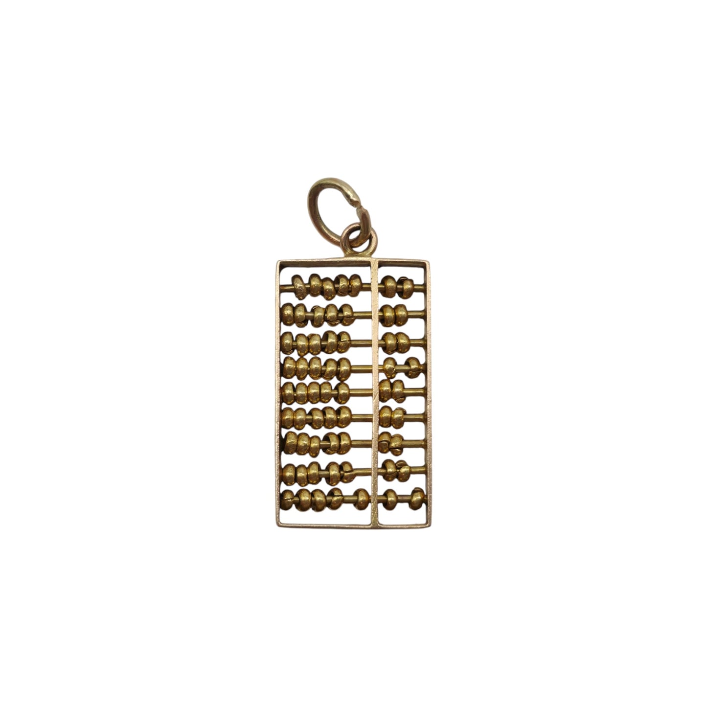 14ct Yellow Gold Articulated Abacus Charm L 1.7 cm 1.2 g.