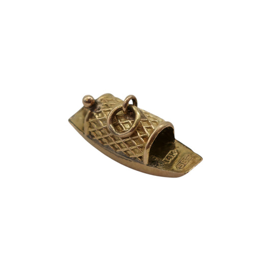 14ct 585 Yellow Gold Boat Charm L 2.1 cm 1.4 g.