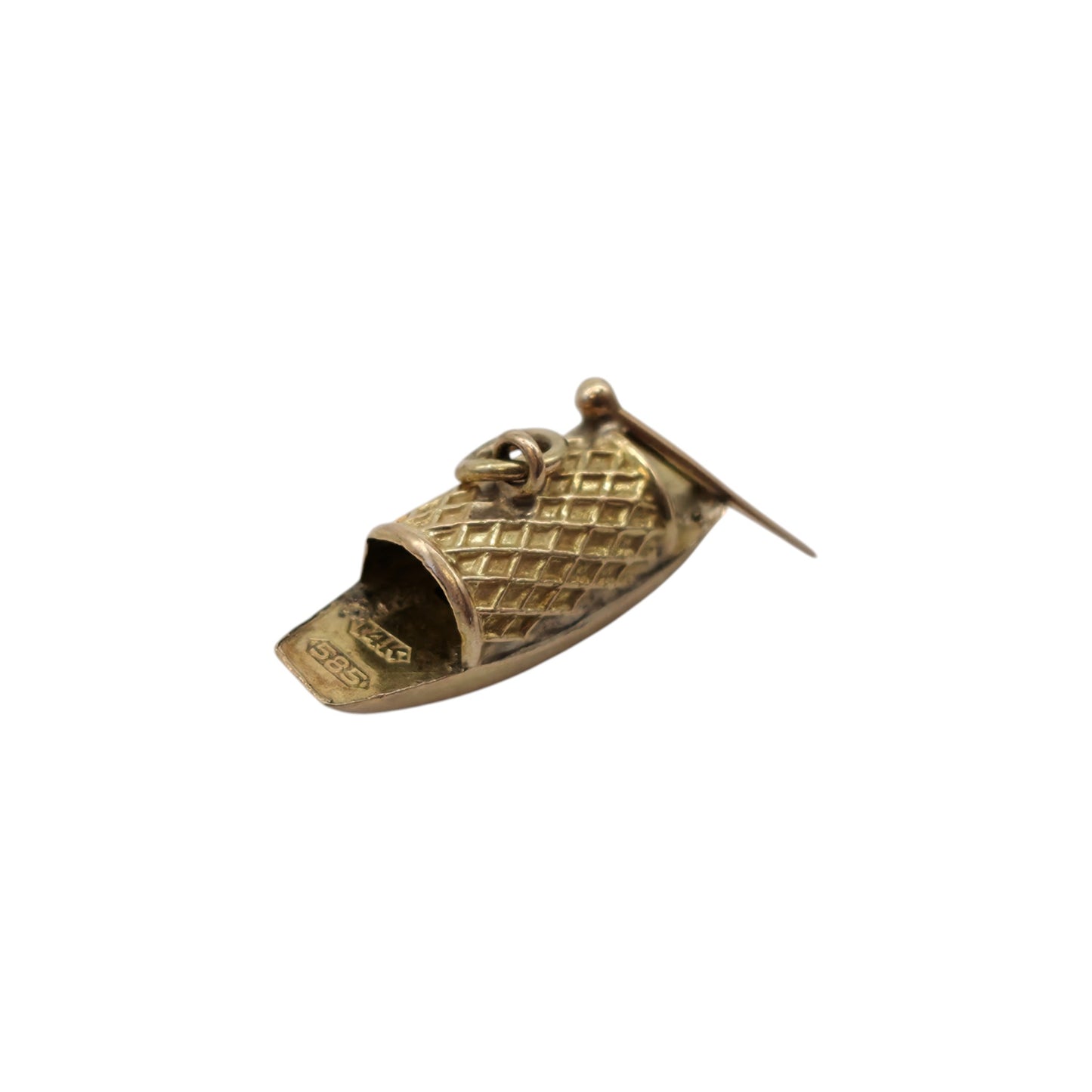 14ct 585 Yellow Gold Boat Charm L 2.1 cm 1.4 g.