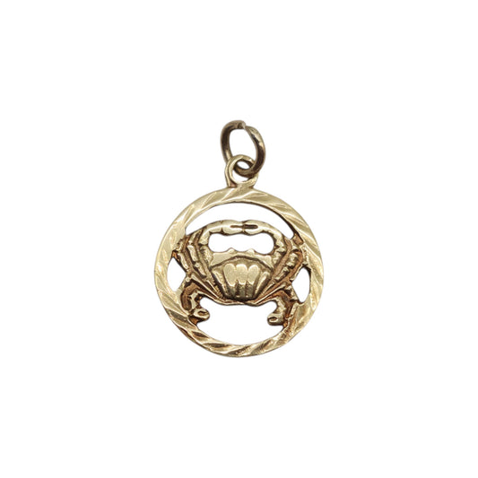 14ct Yellow Gold Crab Charm L 1.5 cm 1.1 g.