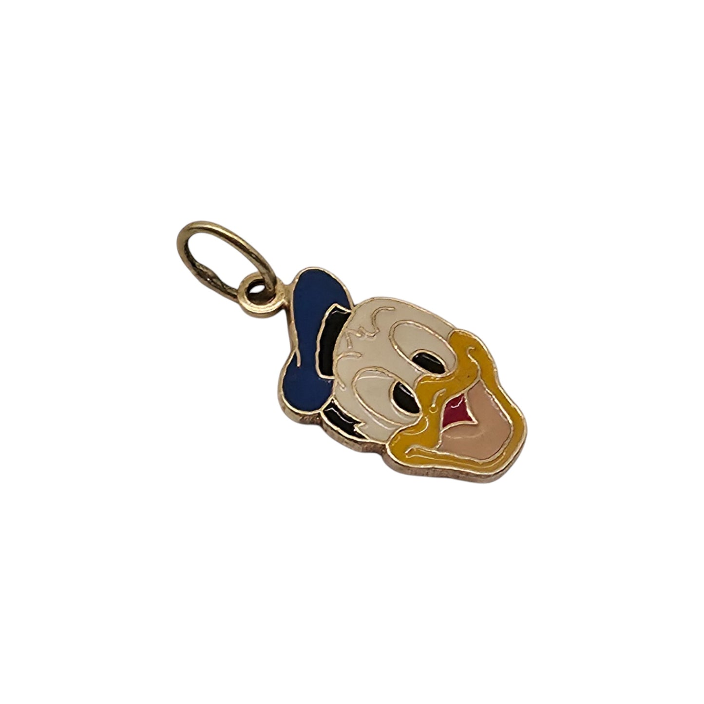 Disney 14ct Yellow Gold & Enamel Donald Duck Charm L 1.7 cm 1.8 g.