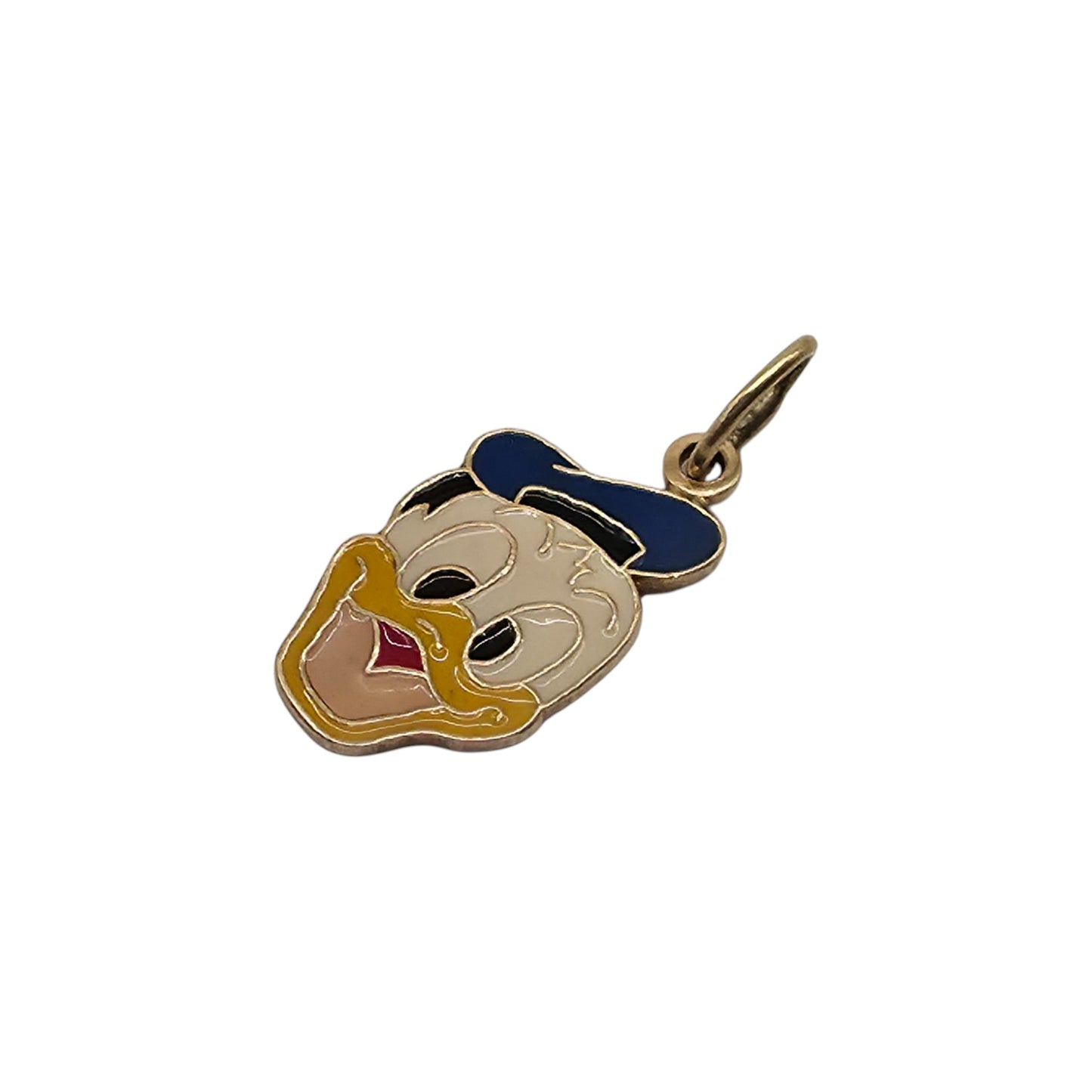 Disney 14ct Yellow Gold & Enamel Donald Duck Charm L 1.7 cm 1.8 g.