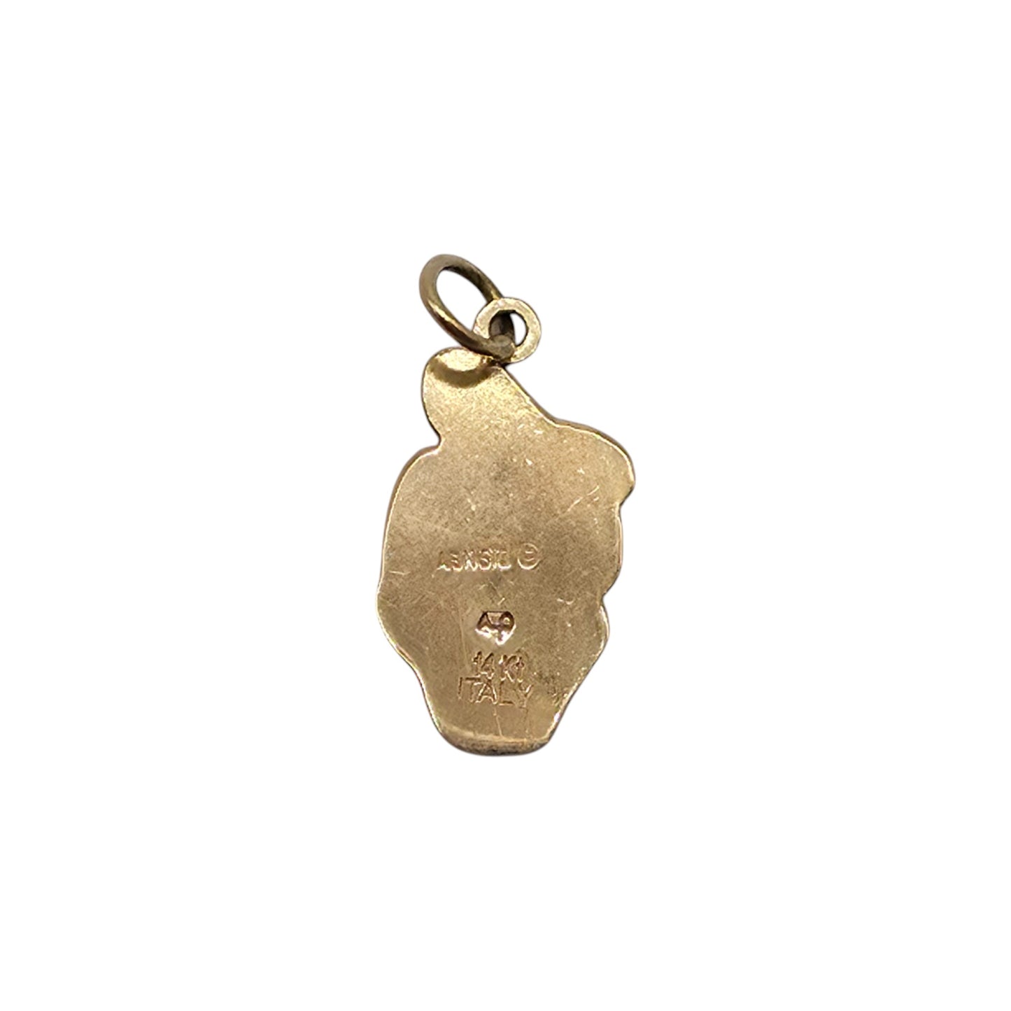 Disney 14ct Yellow Gold & Enamel Donald Duck Charm L 1.7 cm 1.8 g.
