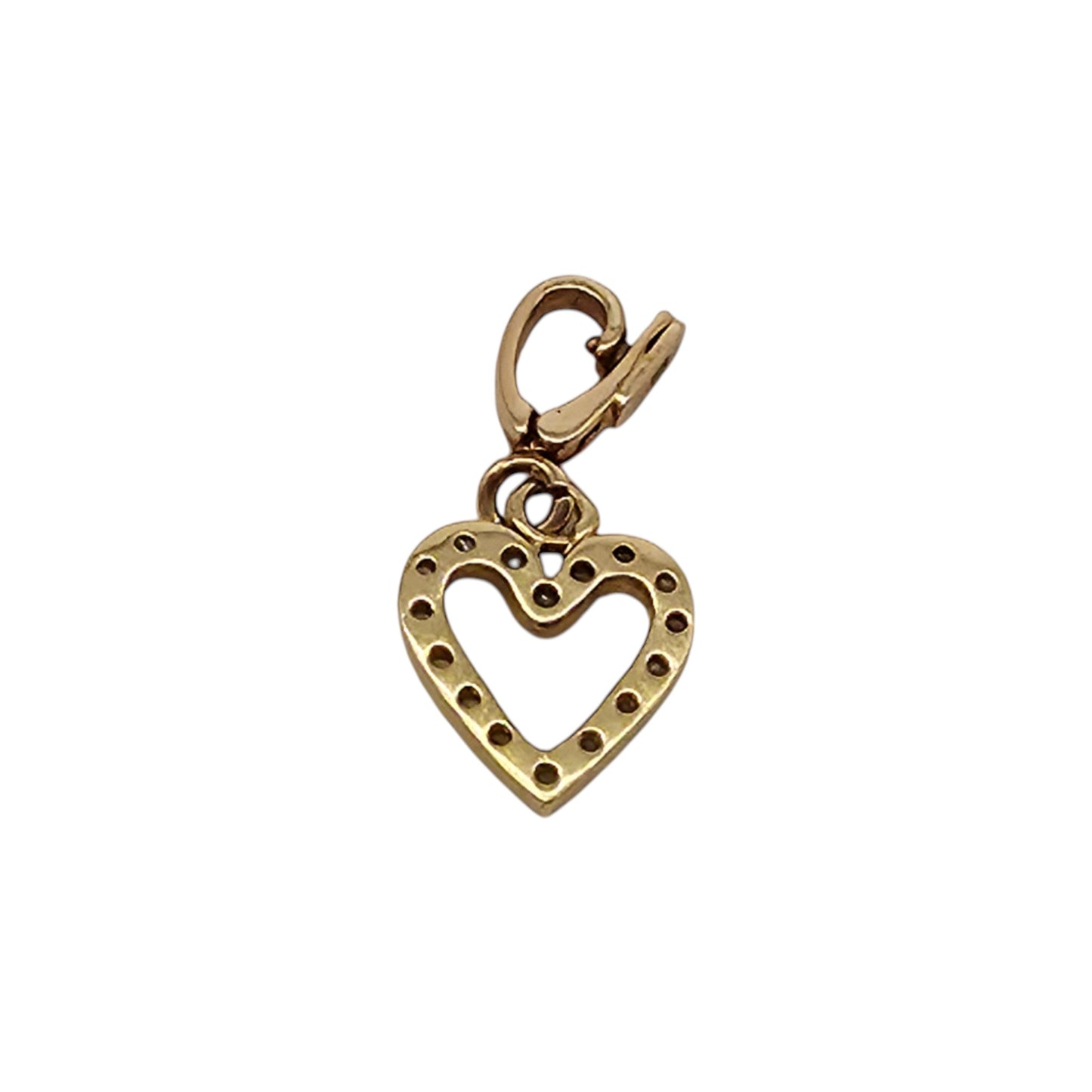 14ct 585 Yellow Gold Heart Charm L 1.0 cm 1.0 g.