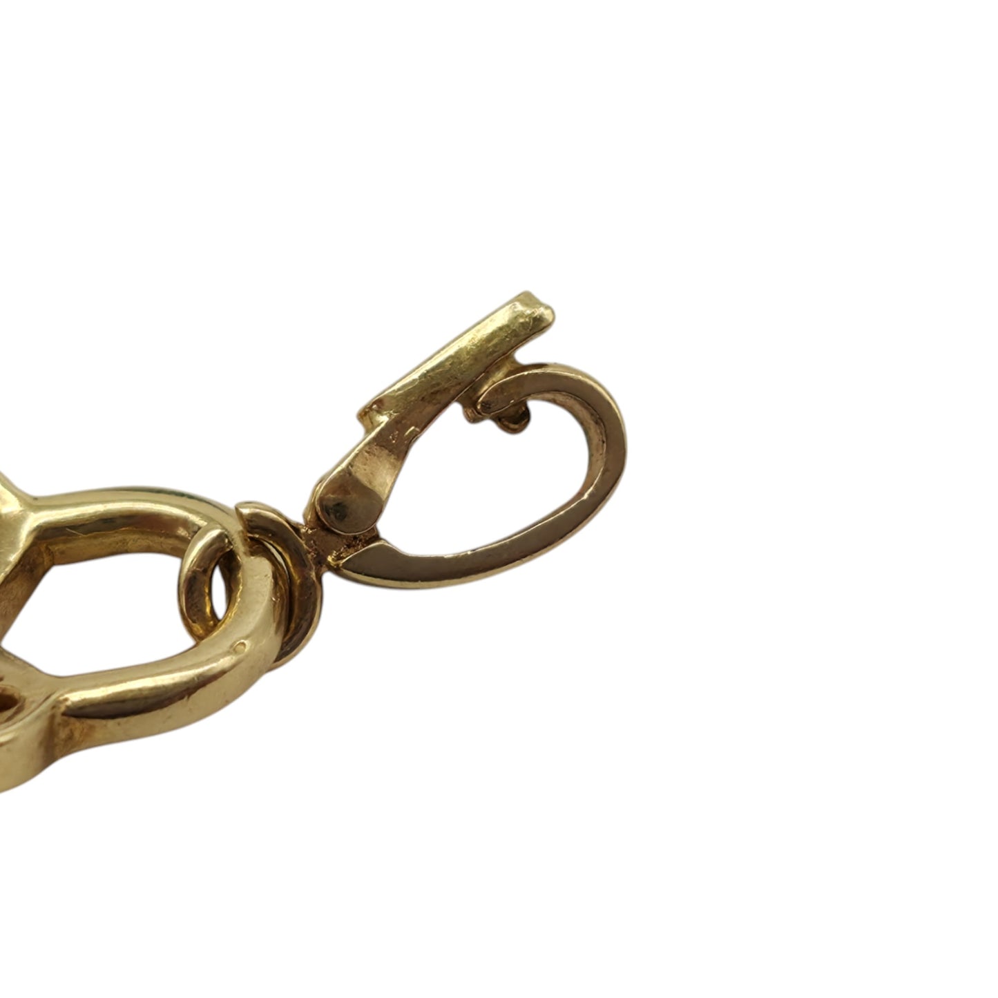14ct 585 Yellow Gold Heart Shaped Padlock Charm L 1.4 cm 1.6 g.