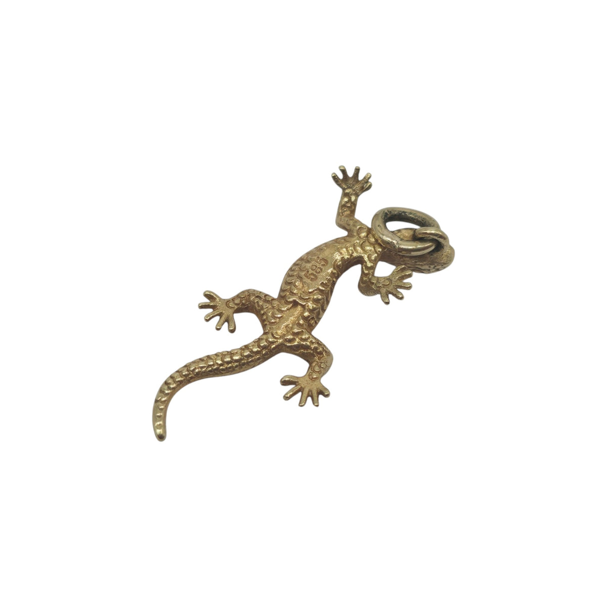 14ct 585 Yellow Gold Lizard Charm L 2.5 cm 2.6 g.