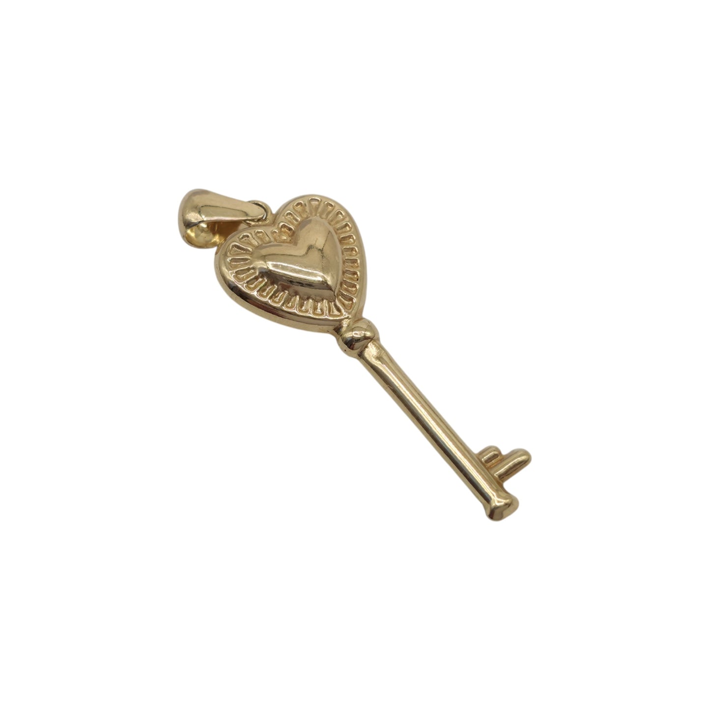 14ct Yellow Gold Love Key Charm L 2.6 cm 0.7 g.