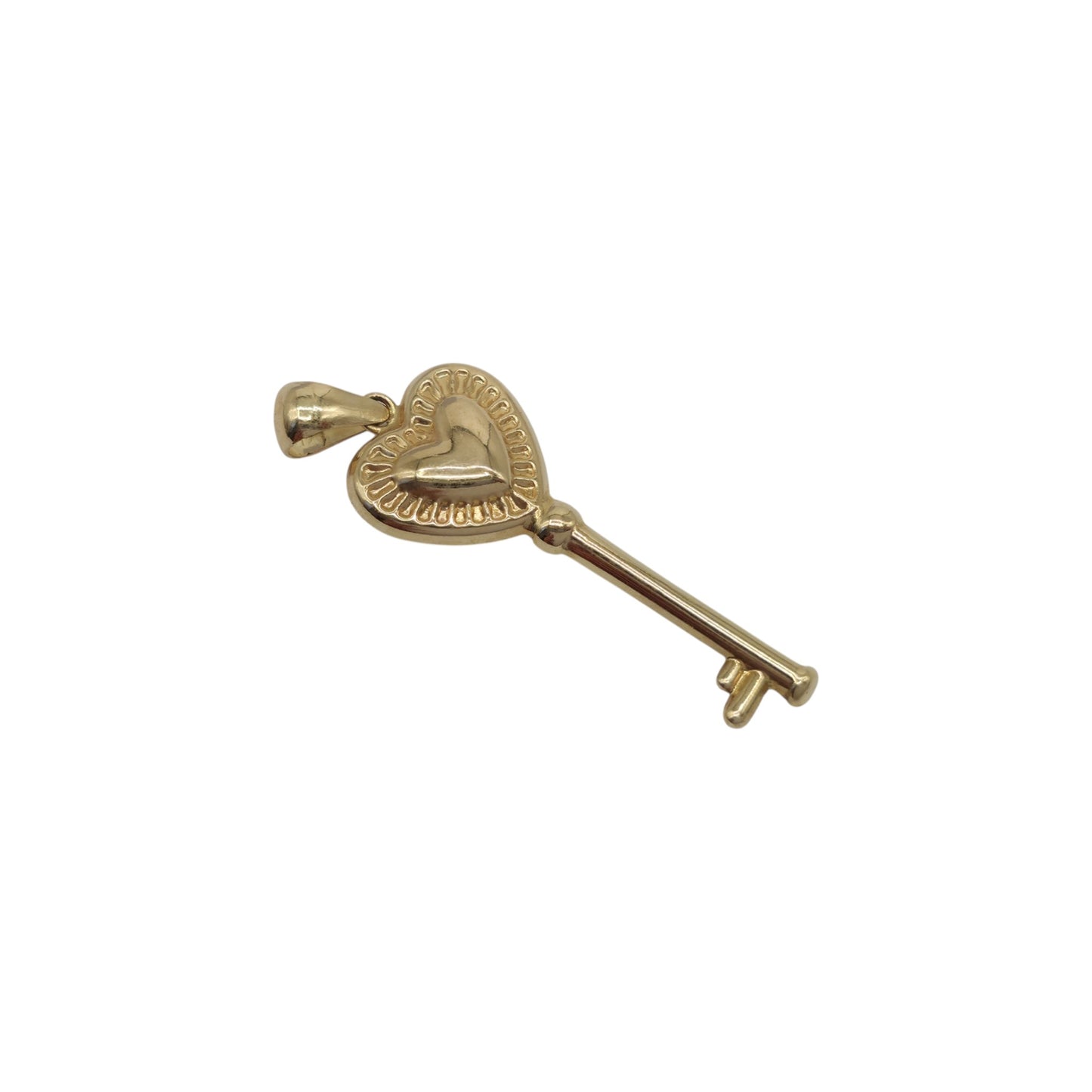14ct Yellow Gold Love Key Charm L 2.6 cm 0.7 g.