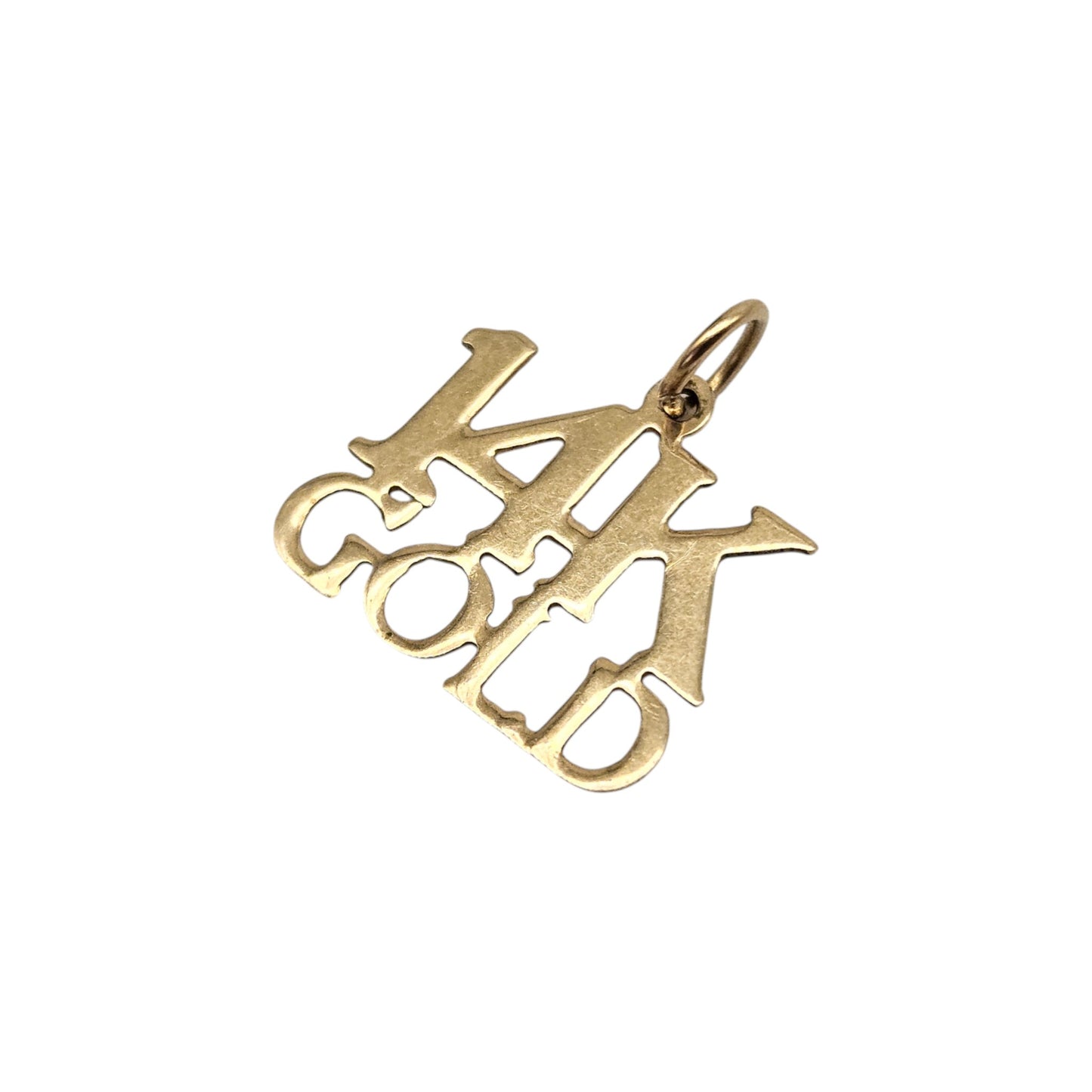 14ct Yellow Gold "14K GOLD" Charm L 1.3 cm 0.3 g.
