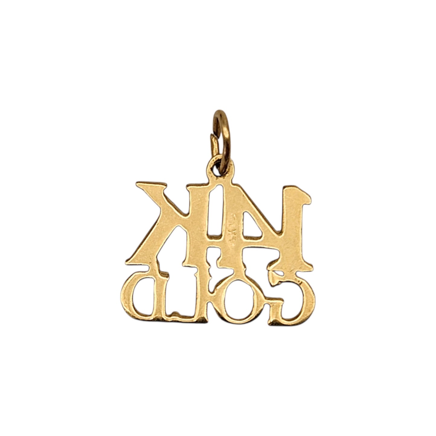 14ct Yellow Gold "14K GOLD" Charm L 1.3 cm 0.3 g.