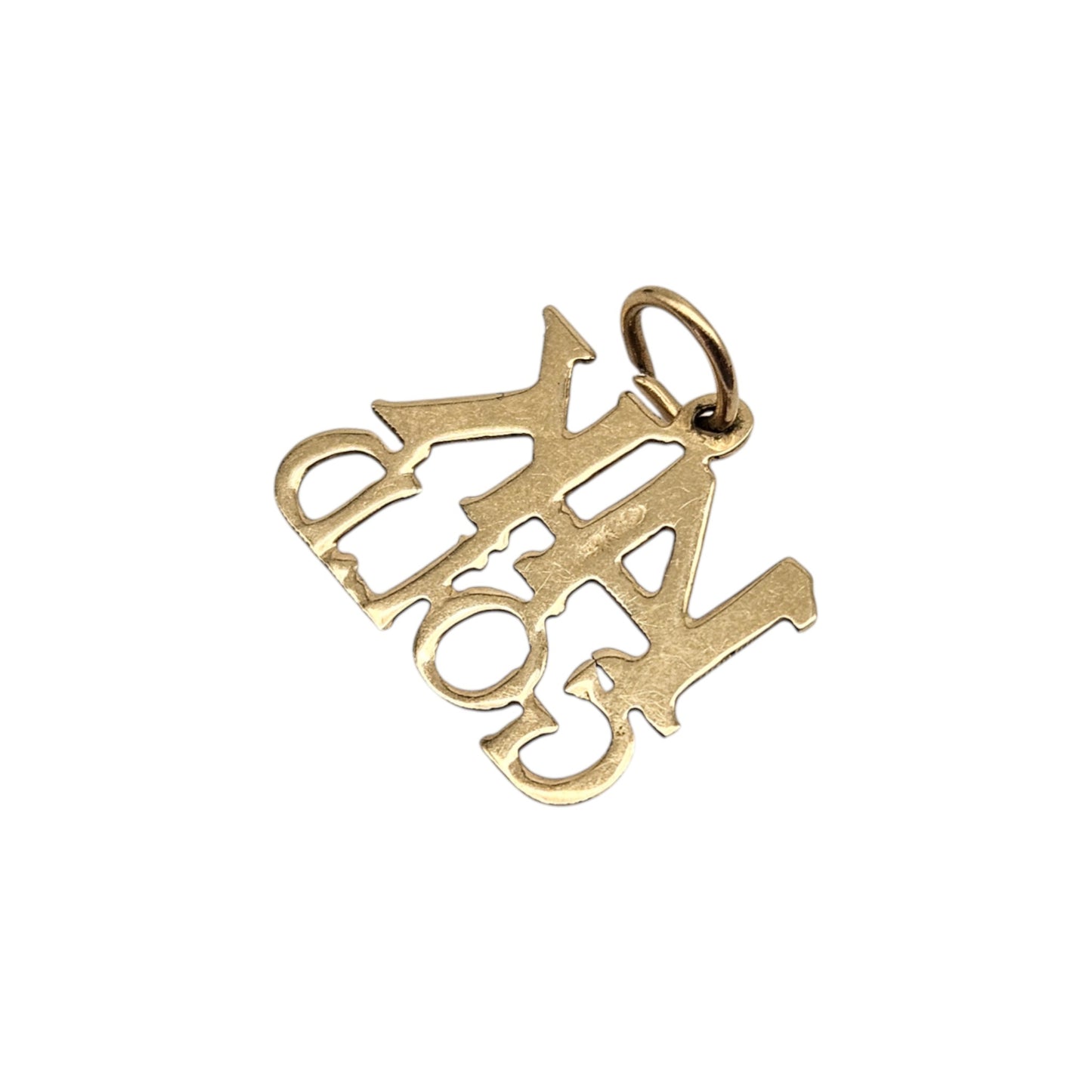 14ct Yellow Gold "14K GOLD" Charm L 1.3 cm 0.3 g.