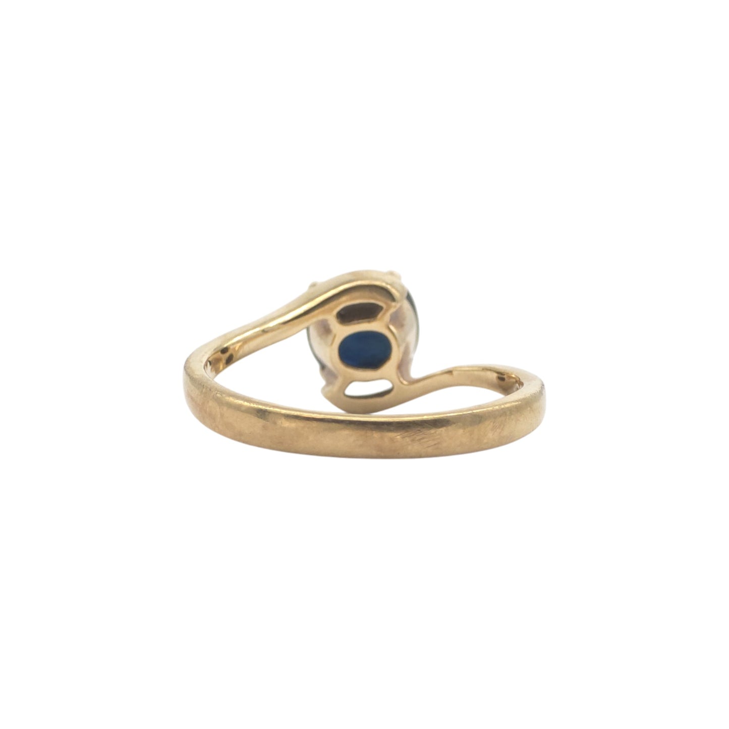 14ct 585 Yellow Gold Sapphire Ring Size J 1/2 2.3 g