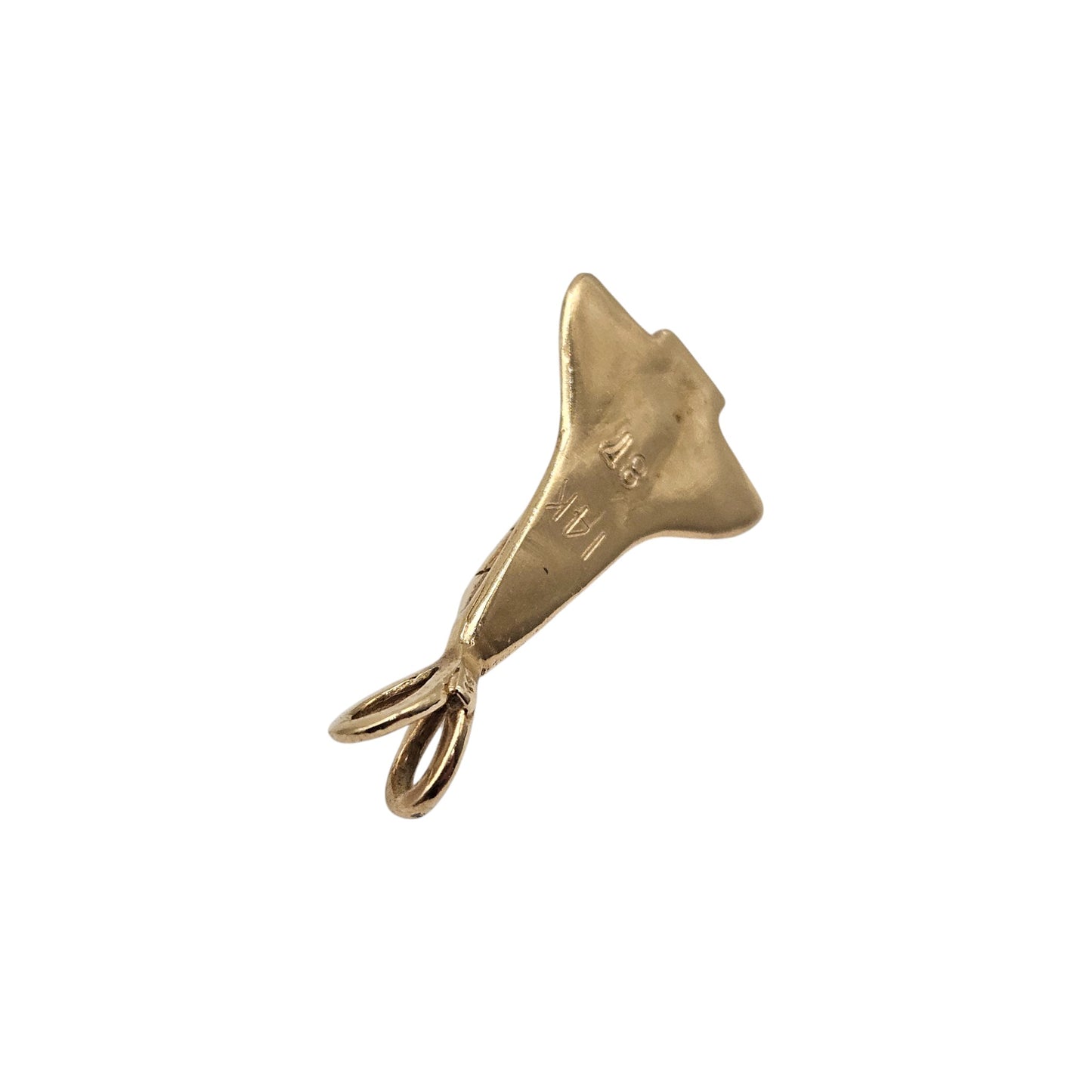 14ct Yellow Gold Space Shuttle Pendant L 2.3 cm 2.5 g.
