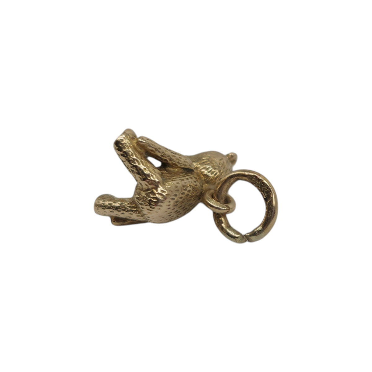 Cute 14ct 585 Yellow Gold Teddy Bear Charm L 1.0 cm 1.8 g.