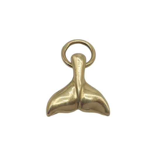 14ct Yellow Gold Whale's Tail Charm L 1.2 cm 1.2 g.