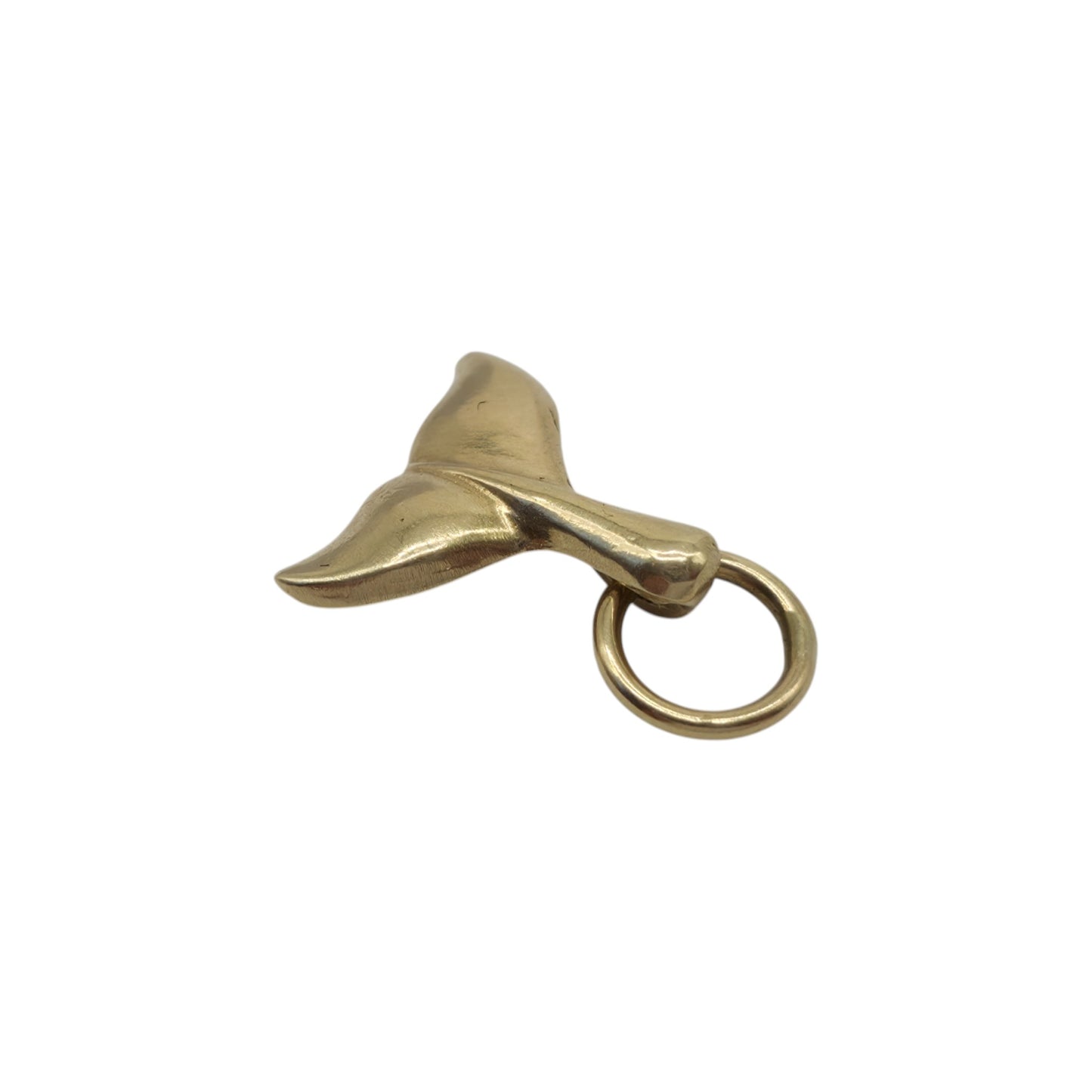 14ct Yellow Gold Whale's Tail Charm L 1.2 cm 1.2 g.