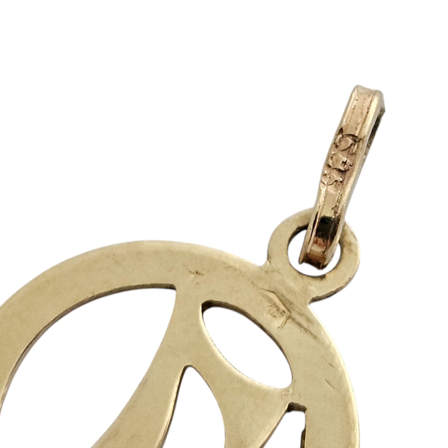 14ct 585 Yellow Gold "7" Lucky Pendant L 1.4 cm 1.0 g.