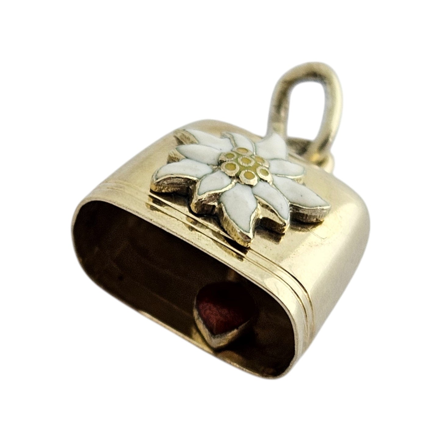 14ct 585 Yellow Gold & Enamel Tinkling Bell Charm L 1.0 cm 1.8 g.