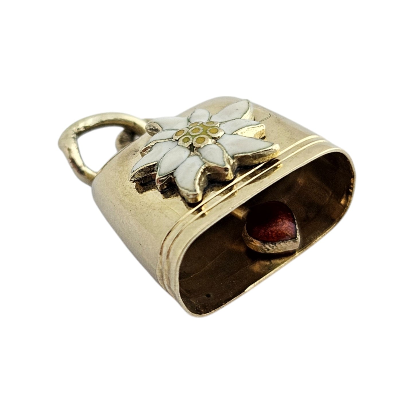 14ct 585 Yellow Gold & Enamel Tinkling Bell Charm L 1.0 cm 1.8 g.