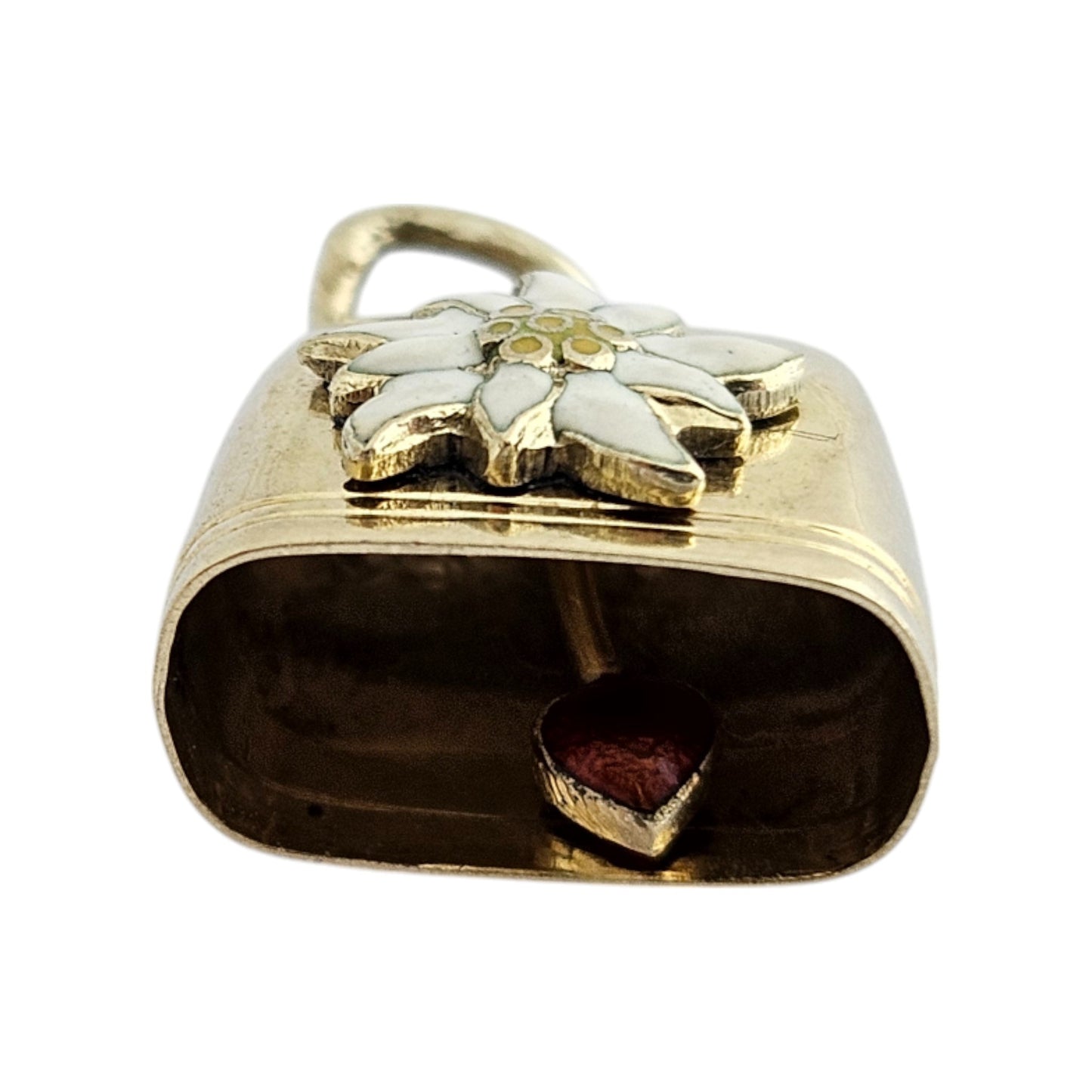 14ct 585 Yellow Gold & Enamel Tinkling Bell Charm L 1.0 cm 1.8 g.