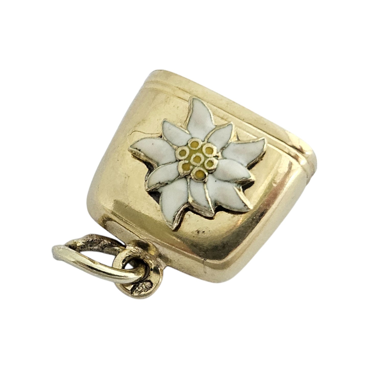 14ct 585 Yellow Gold & Enamel Tinkling Bell Charm L 1.0 cm 1.8 g.