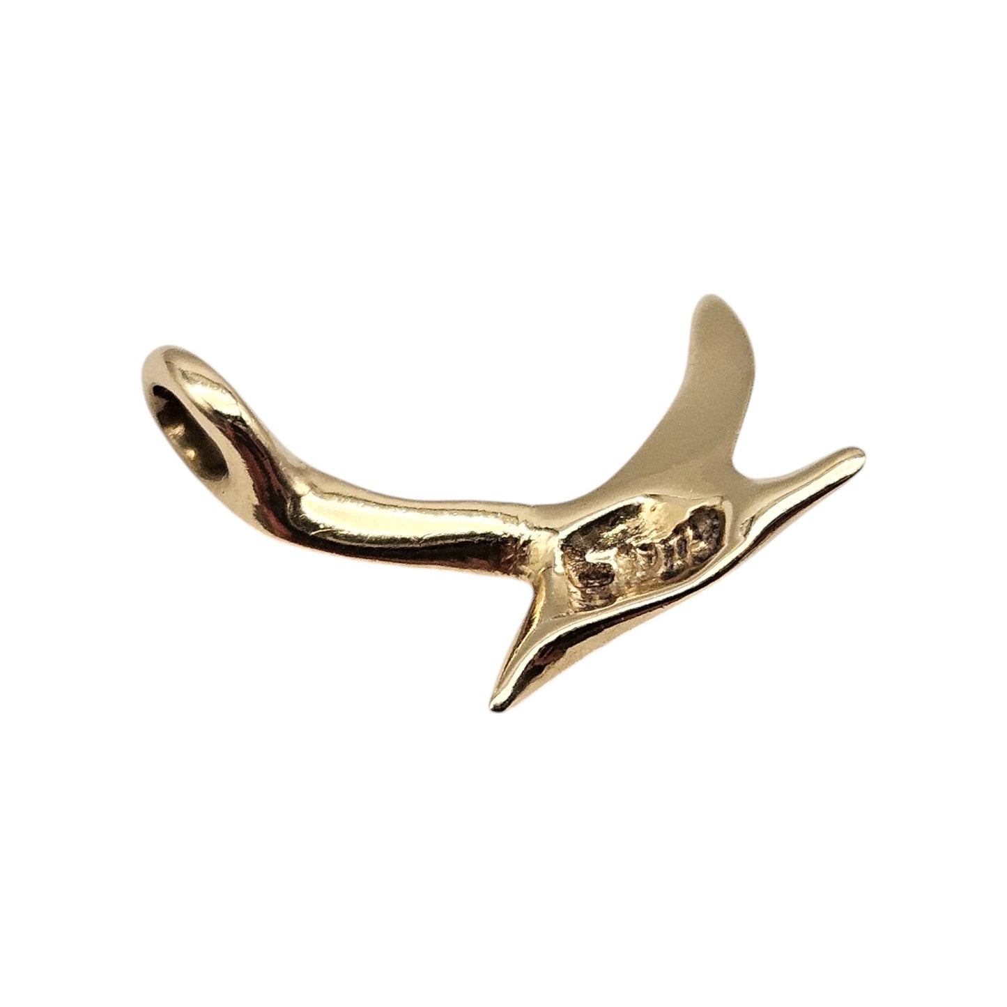 14ct Yellow Gold Bird Pendant L 2.5 cm 1.6 g.