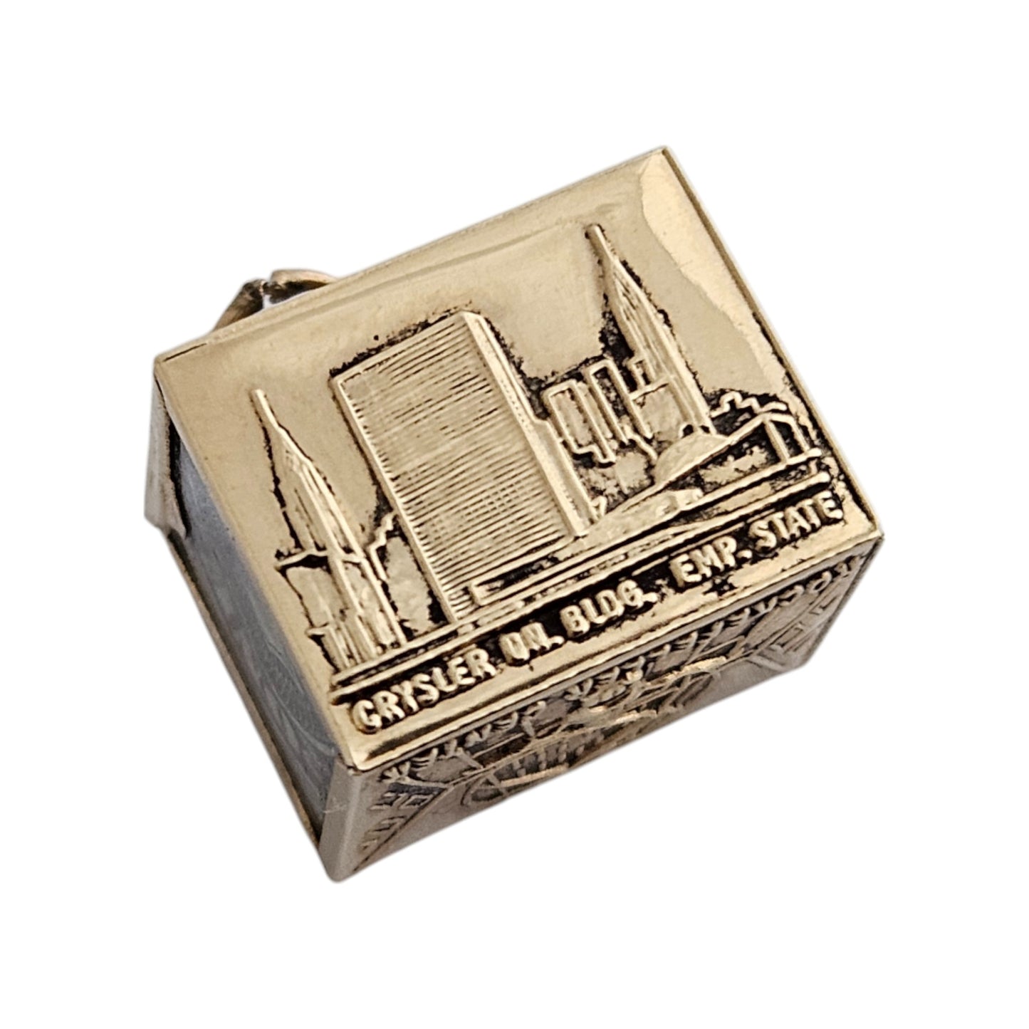 Unusual 14ct Yellow Gold $1 Emergency Banknote Charm L 1.3 cm 3.2 g.