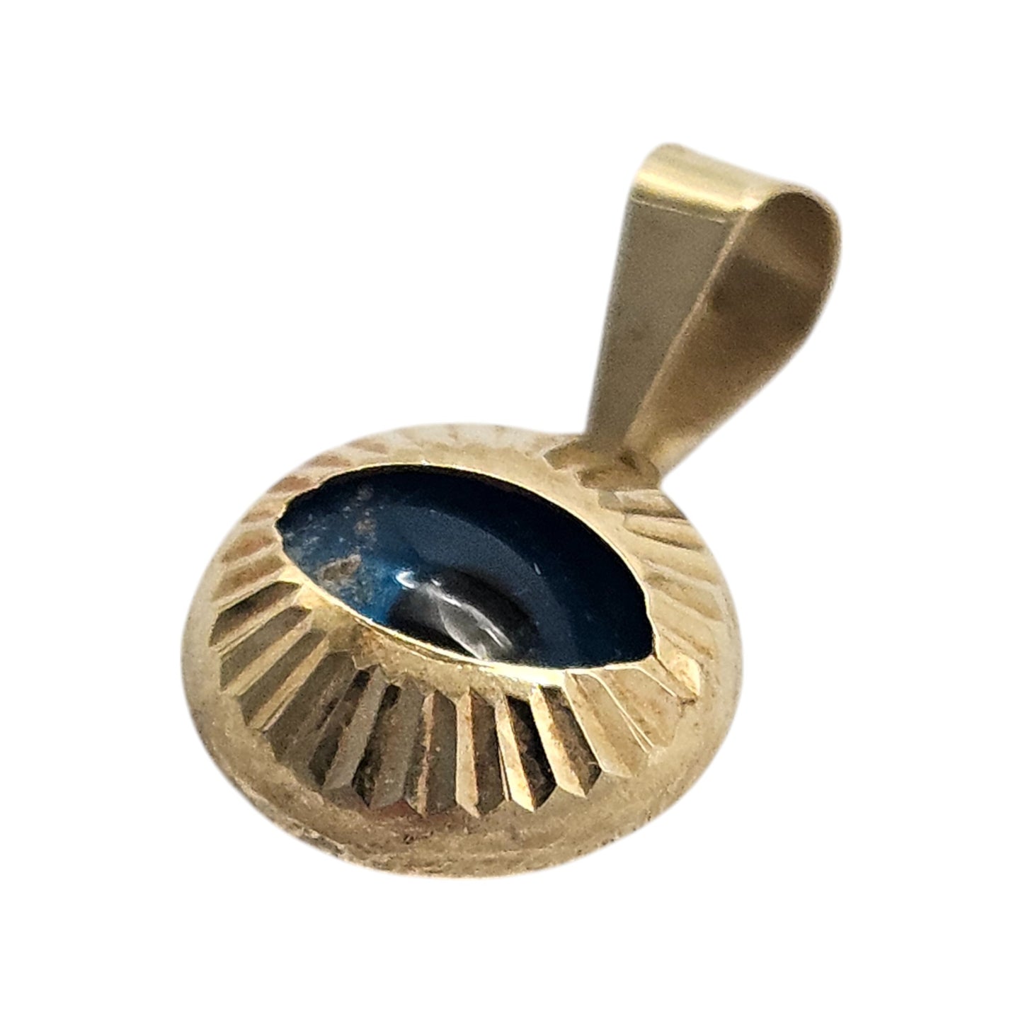 14ct 585 Yellow Gold Eye Pendant 1.6 cm 0.9 g.