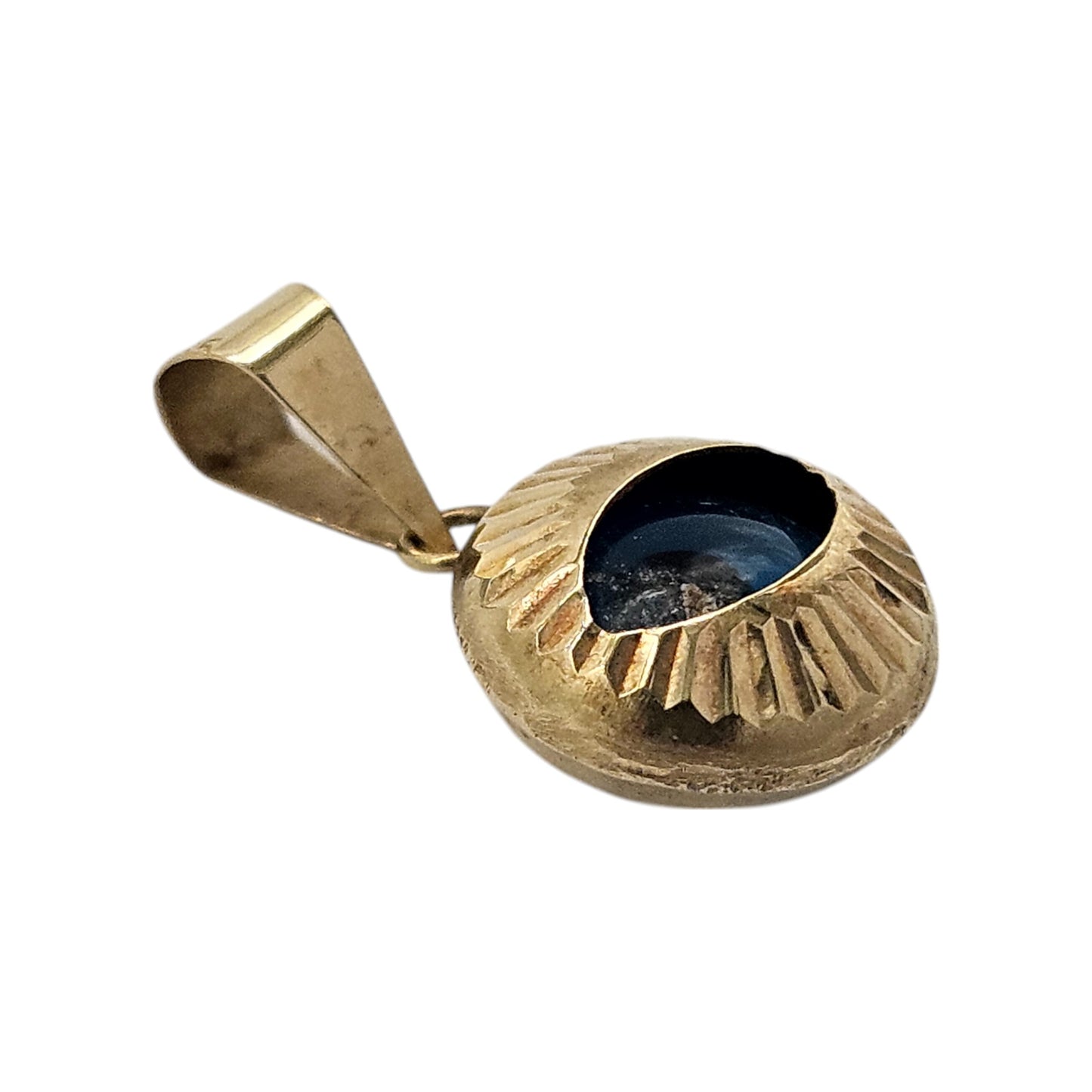 14ct 585 Yellow Gold Eye Pendant 1.6 cm 0.9 g.