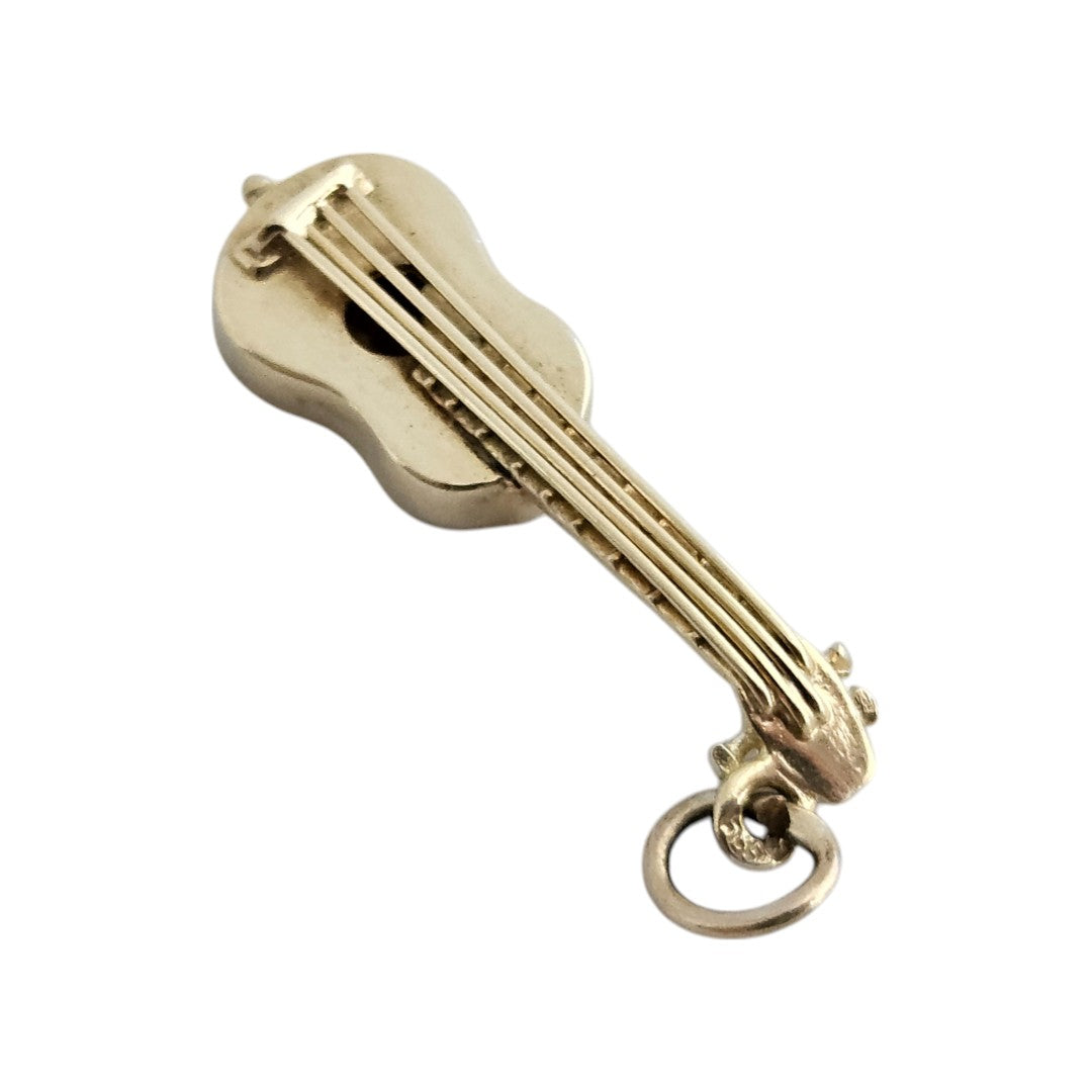14ct 585 Yellow Gold Guitar Charm L 2.4 cm 1.9 g.
