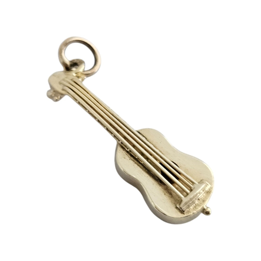 14ct 585 Yellow Gold Guitar Charm L 2.4 cm 1.9 g.