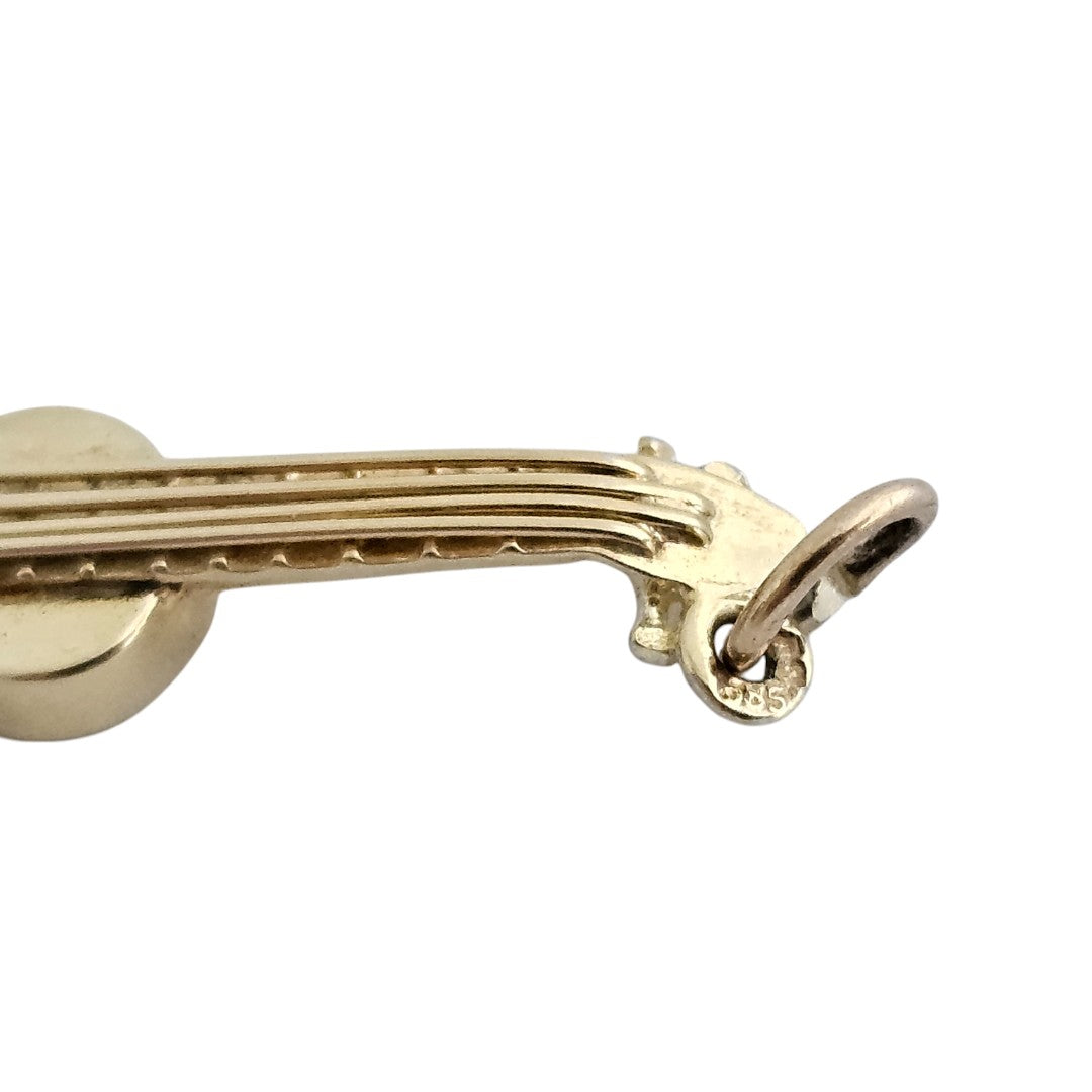 14ct 585 Yellow Gold Guitar Charm L 2.4 cm 1.9 g.