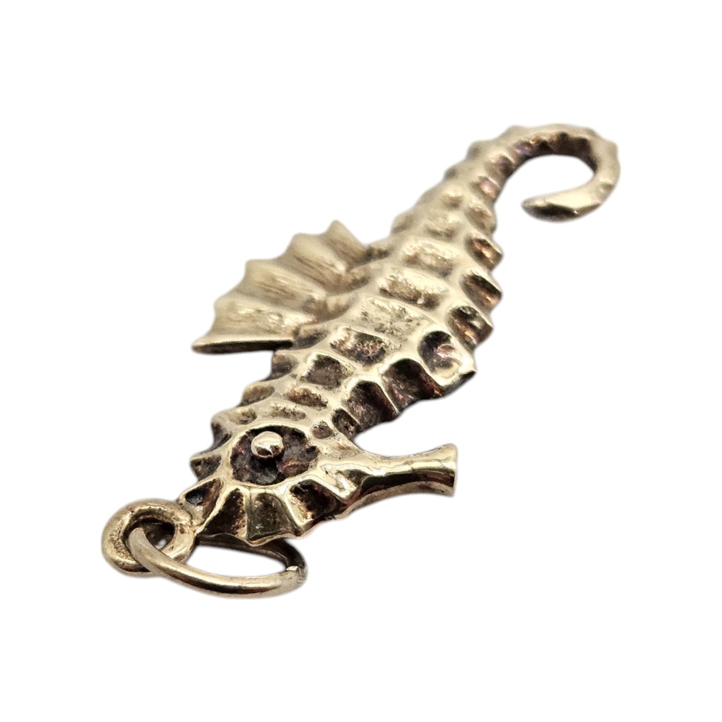 14ct 585 Yellow Gold Seahorse Charm 1973 L 2.1 cm 2.0 g.