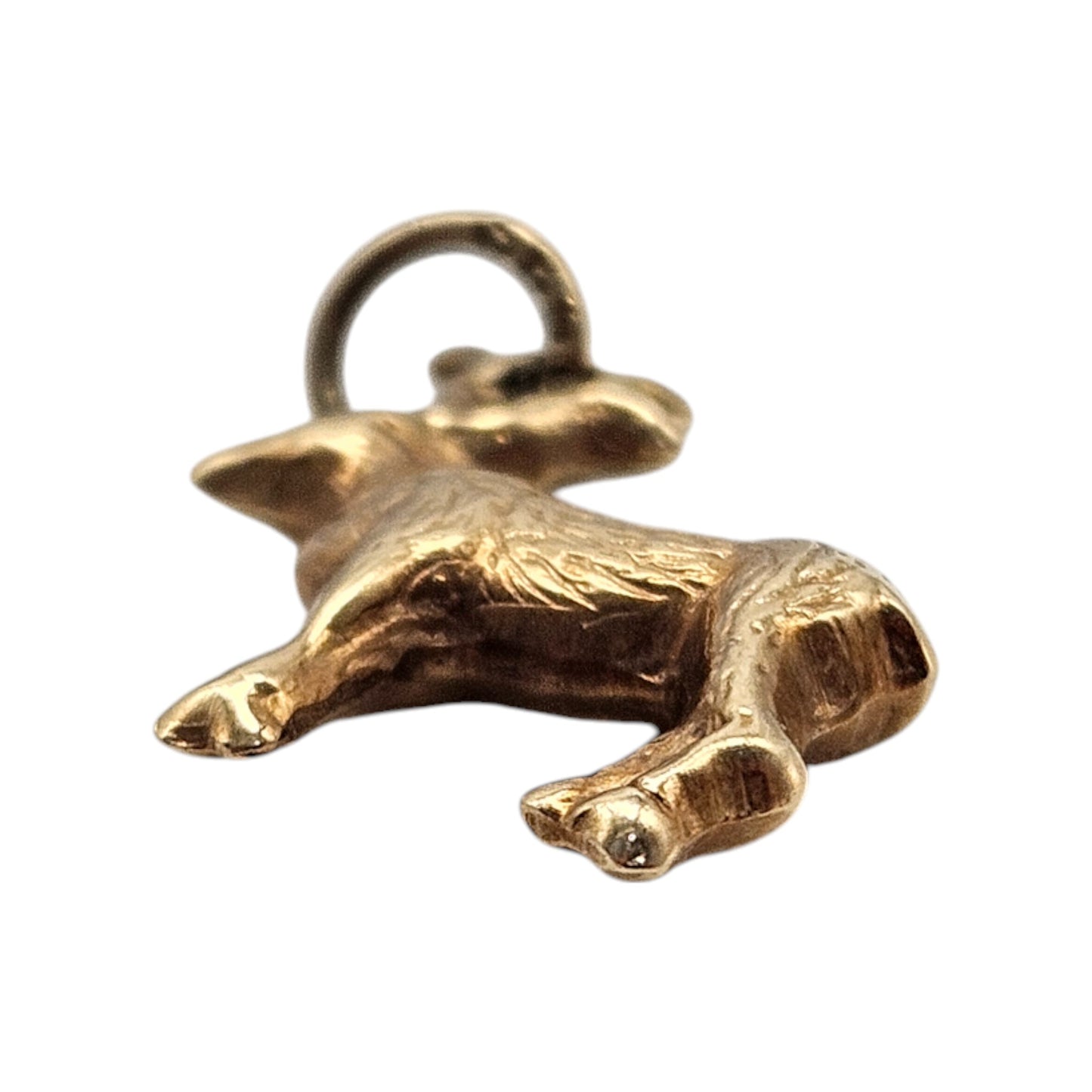 14ct 585 Yellow Gold Stag Charm L 1.9 cm 1.0 g.
