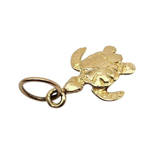 14ct Yellow Gold Turtle Charm L 1.0 cm 0.7 g.