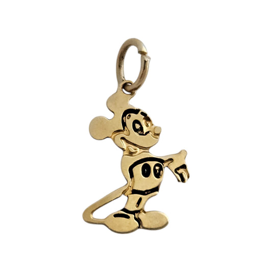 Walt Disney 14ct Yellow Gold Mickey Mouse Charm L 1.3 cm 0.4 g