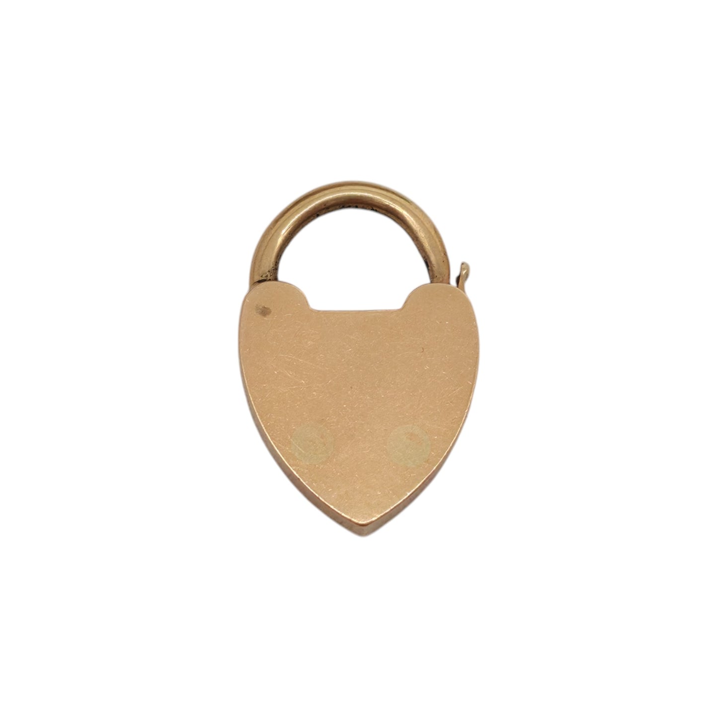 Antique 15ct Rose Gold Heart Shaped Padlock c.1900 L 2.1 cm 3.2 g.