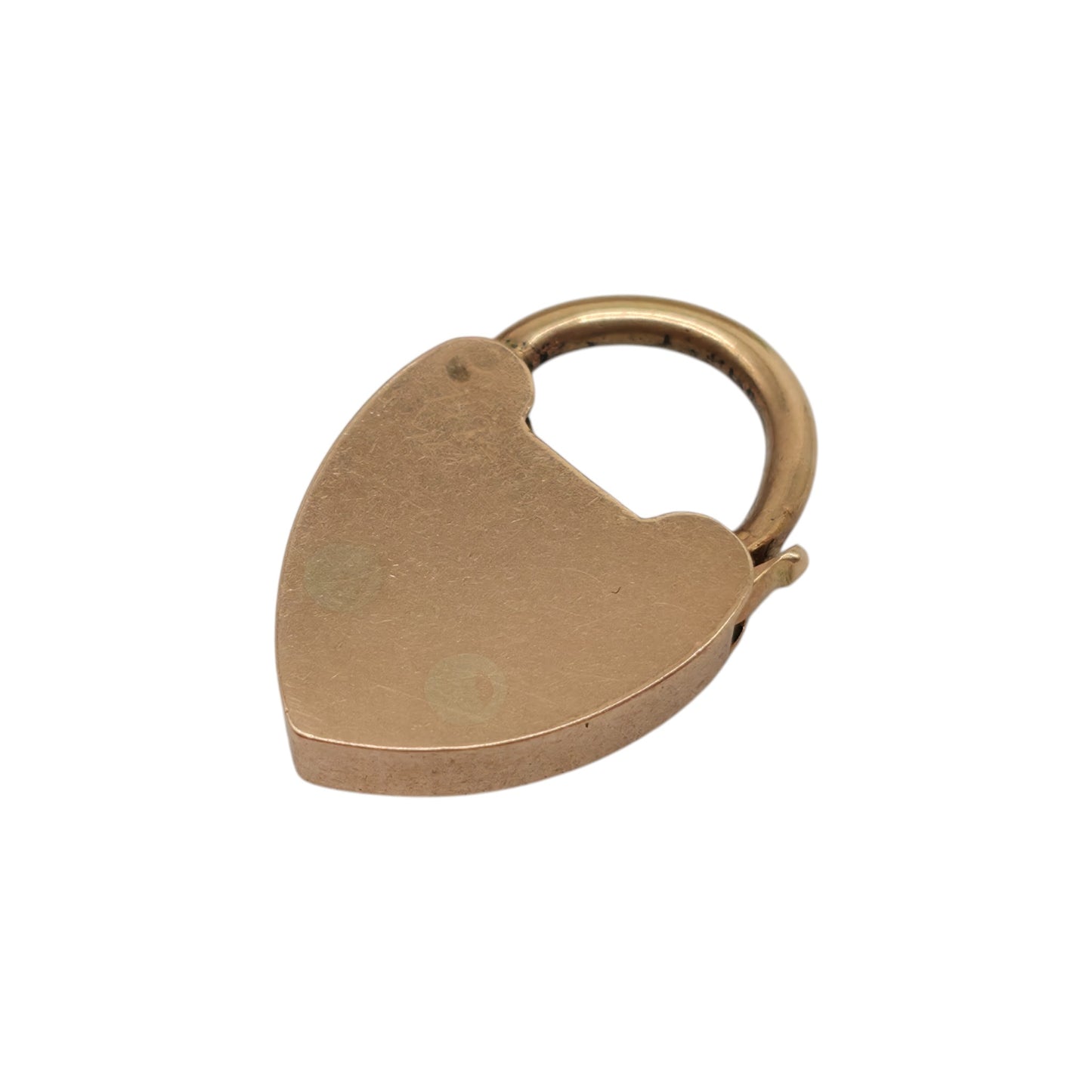 Antique 15ct Rose Gold Heart Shaped Padlock c.1900 L 2.1 cm 3.2 g.