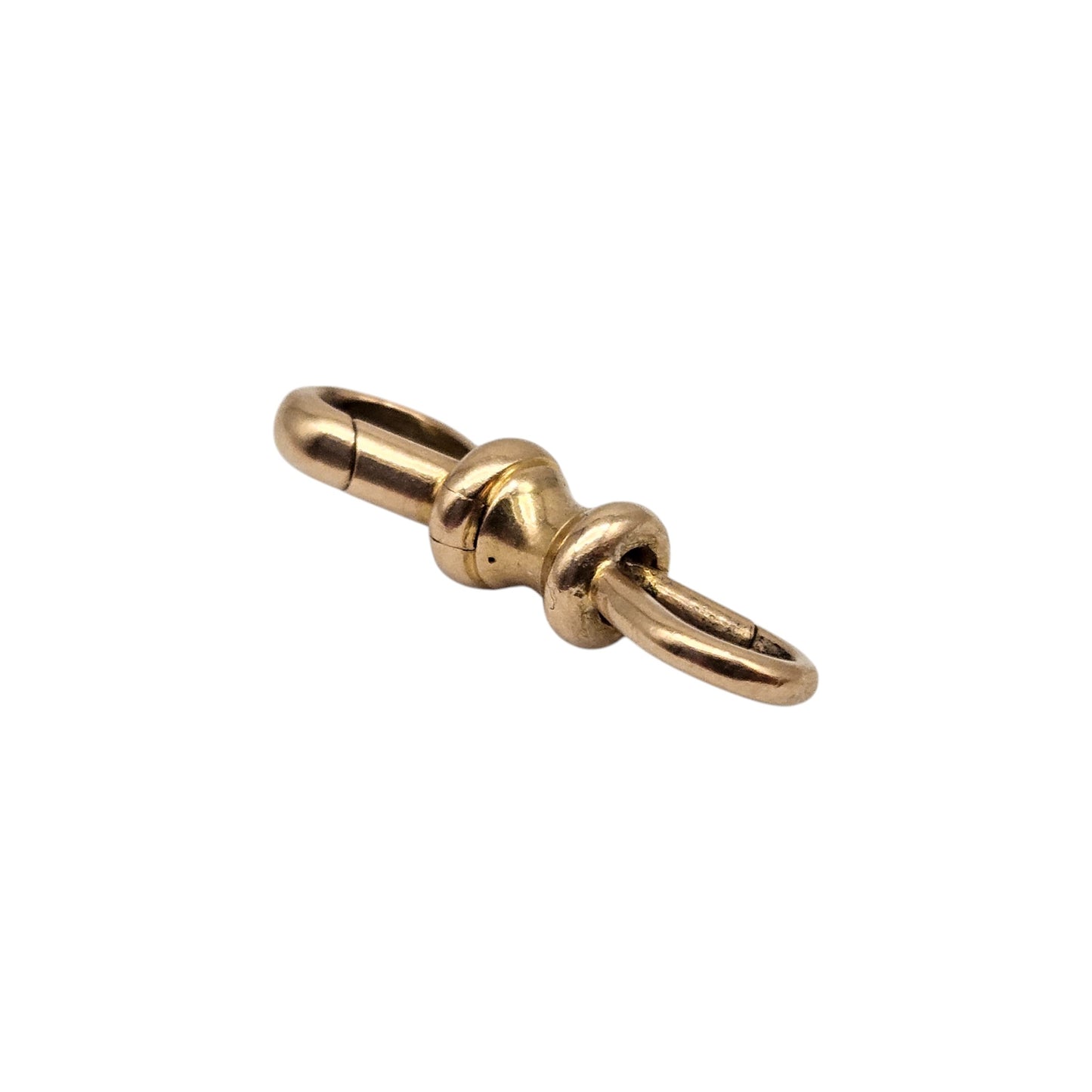 Scarce Antique 15ct Rose Gold Double Dog Clip c.1900 L 2.0 cm 1.7 g.