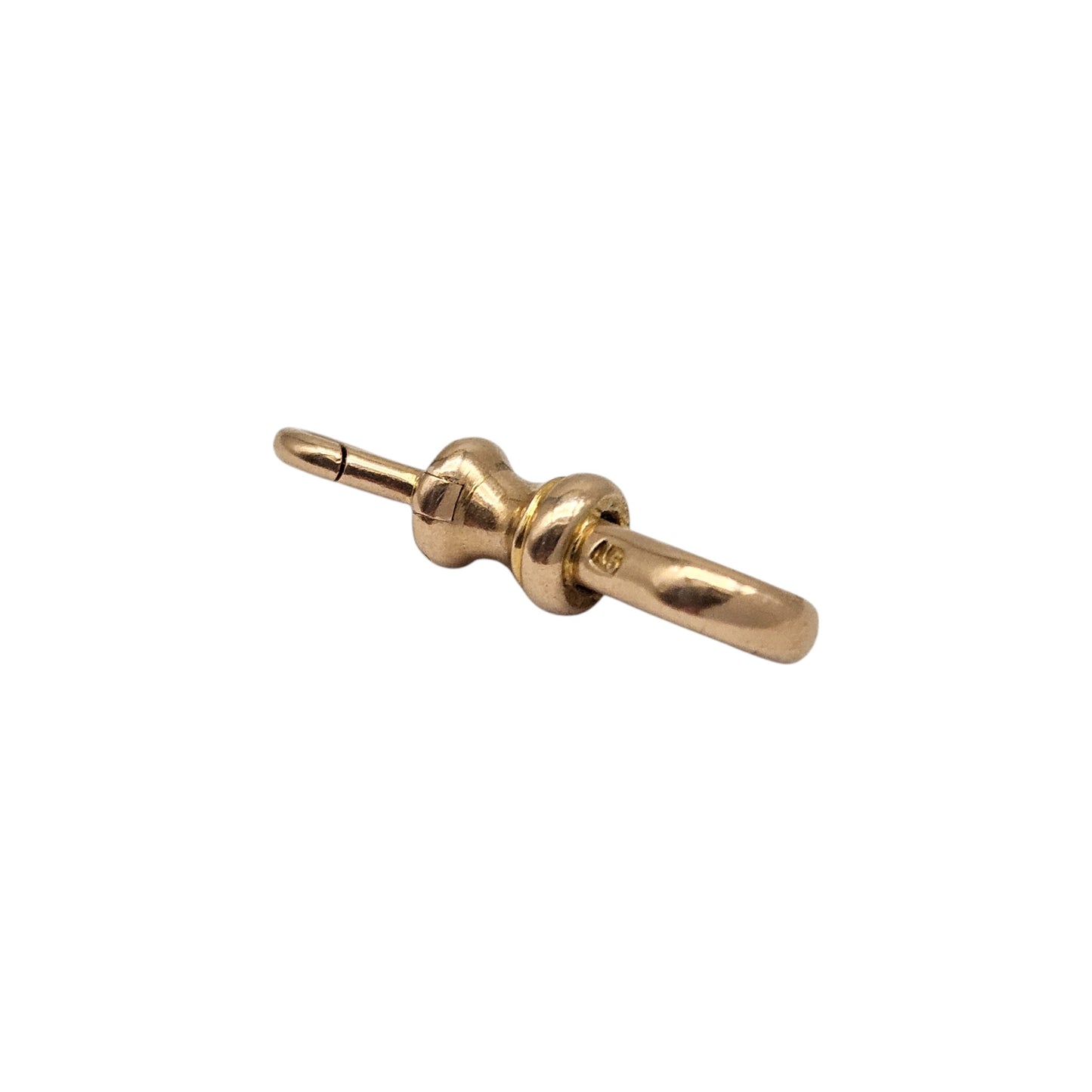 Scarce Antique 15ct Rose Gold Double Dog Clip c.1900 L 2.0 cm 1.7 g.