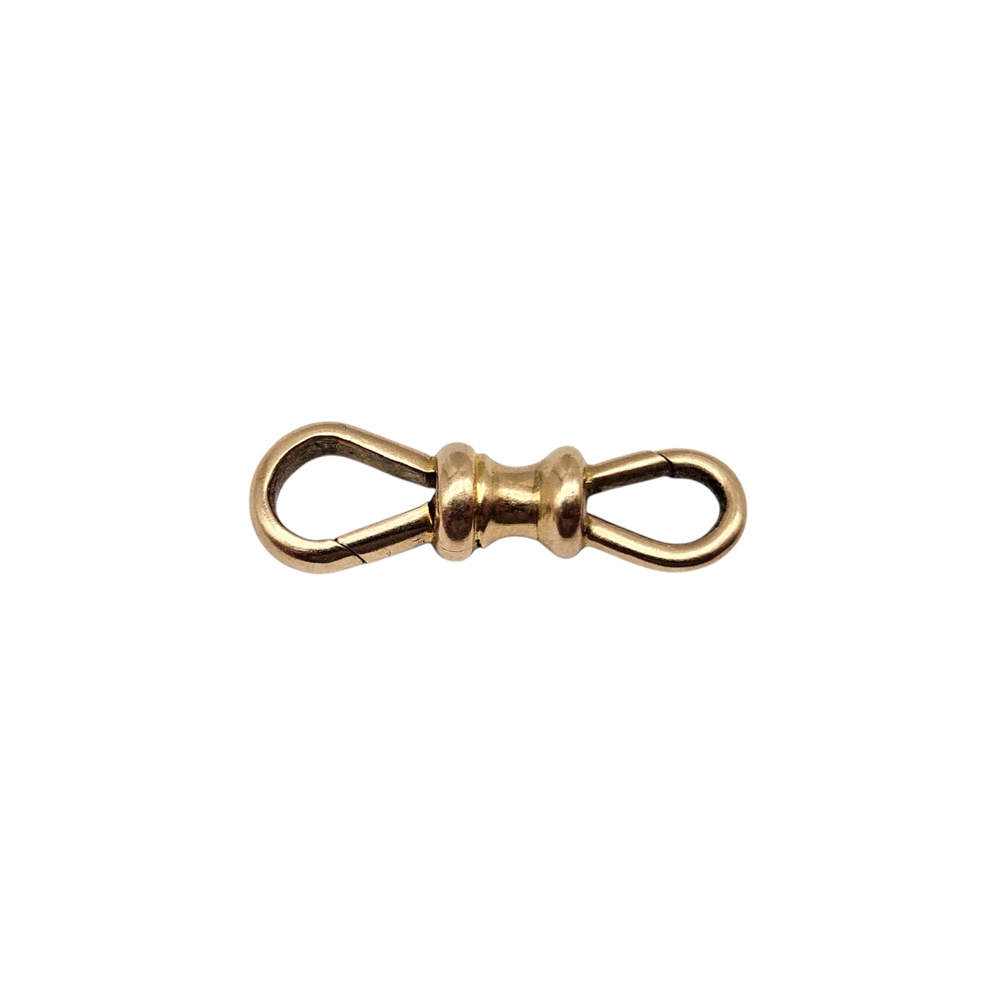 Scarce Antique 15ct Rose Gold Double Dog Clip c.1900 L 2.0 cm 1.7 g.