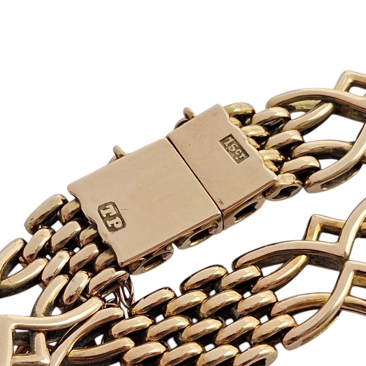 Antique 15ct Rose Gold Fancy Bracelet c.1910 L 19.0 cm 20.5 g.