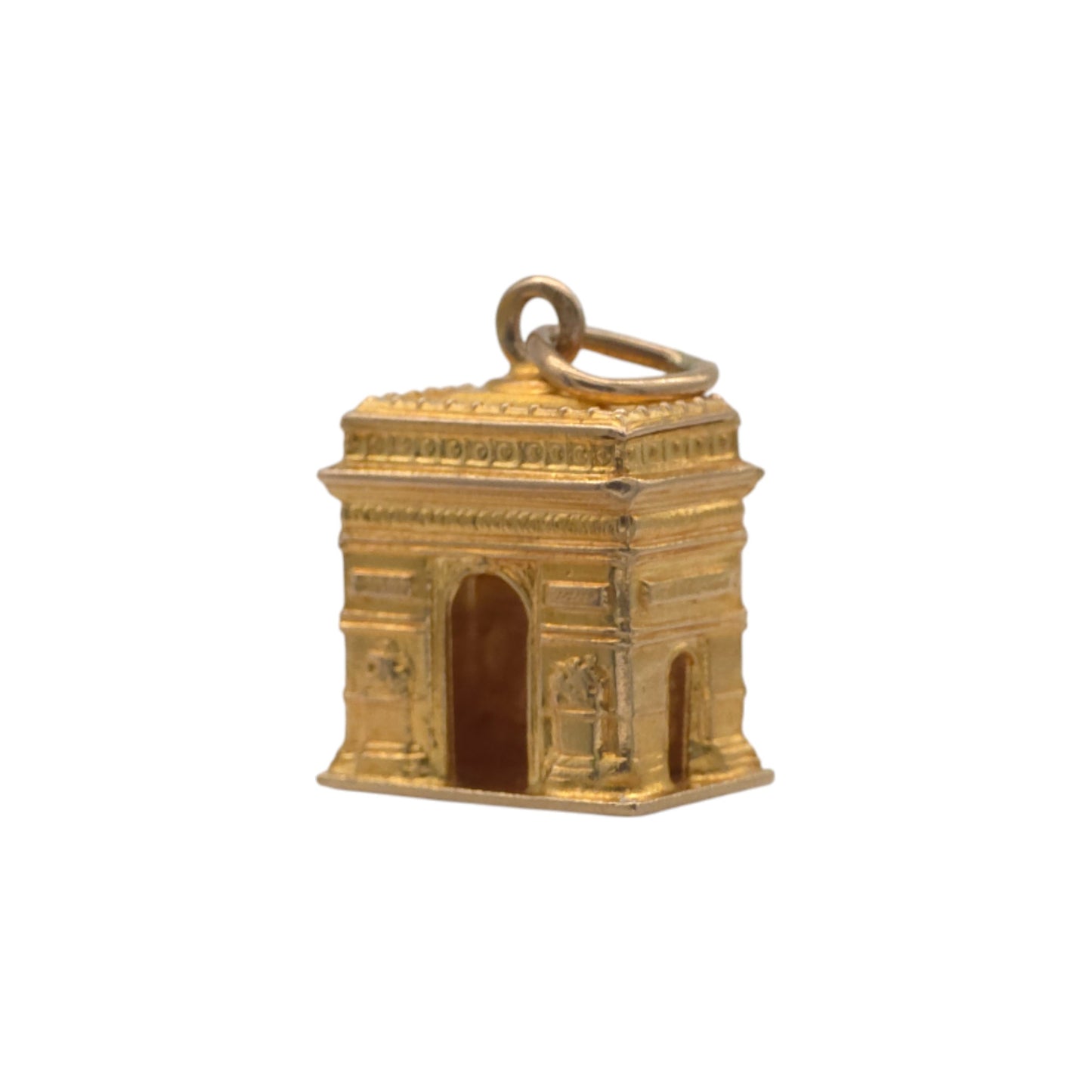 18ct 750 Yellow Gold Arc De Triomphe Charm L 1.1 cm 1.9 g.