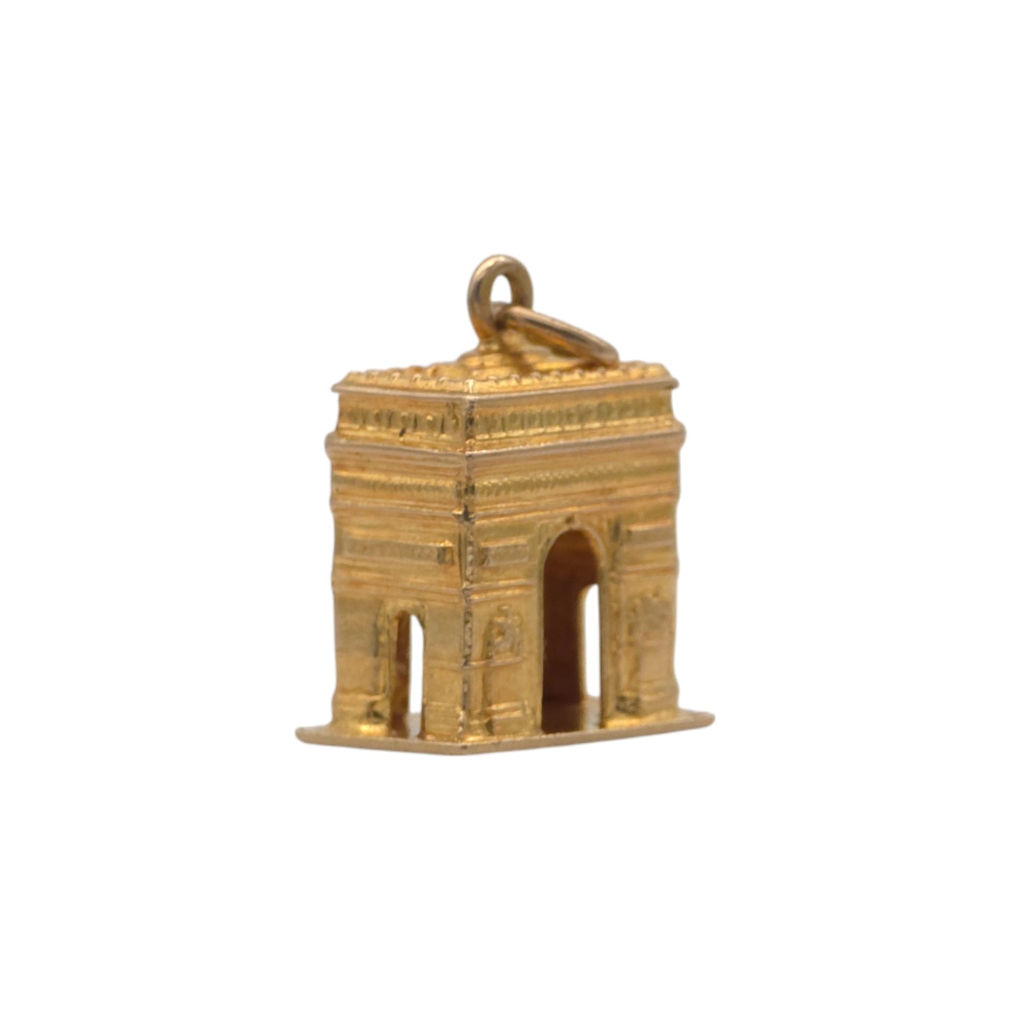 18ct 750 Yellow Gold Arc De Triomphe Charm L 1.1 cm 1.9 g.